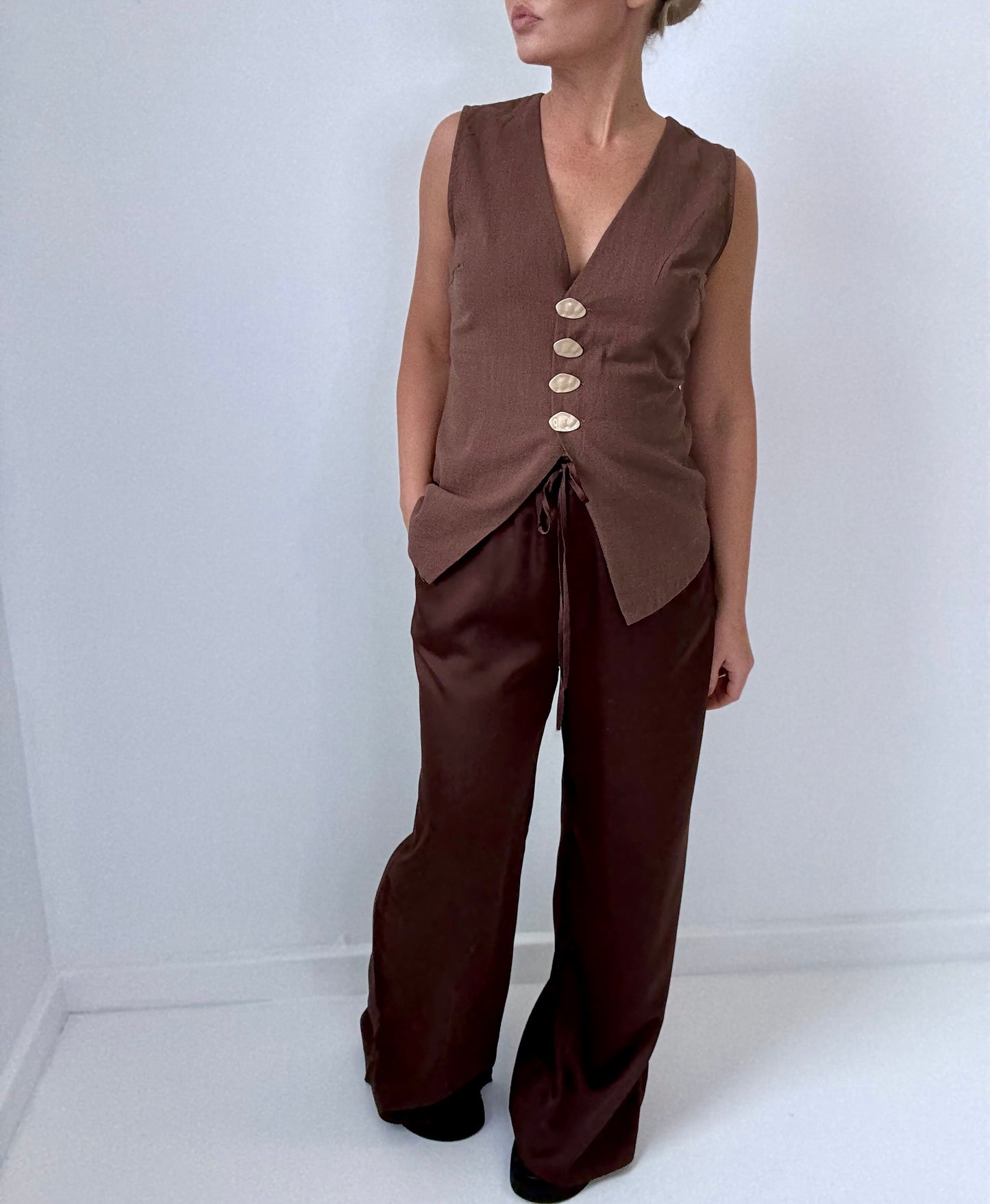 Luna Vest Set- choc