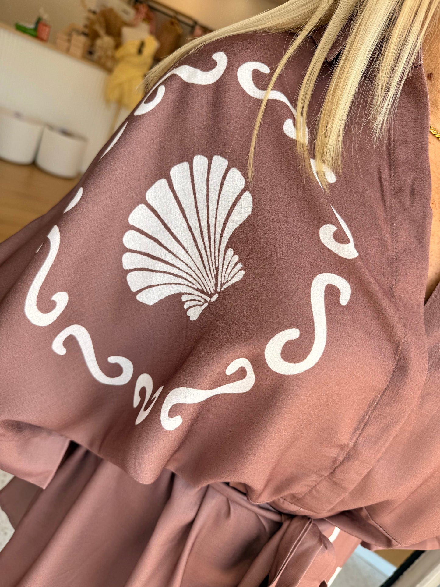 Maeve Playsuit- Mocha/ White