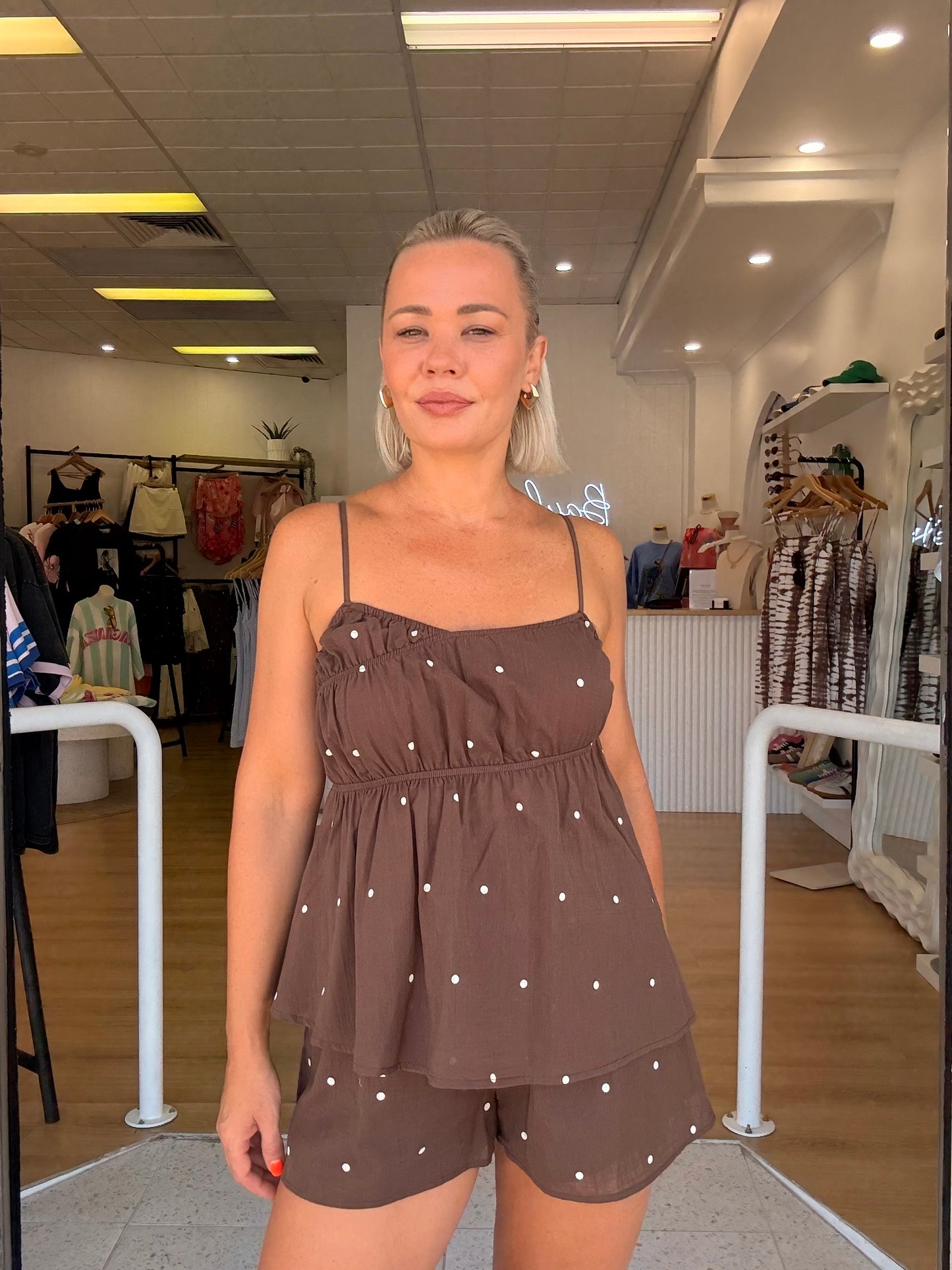 By Frankie/ Gia Short Set- Chocolate