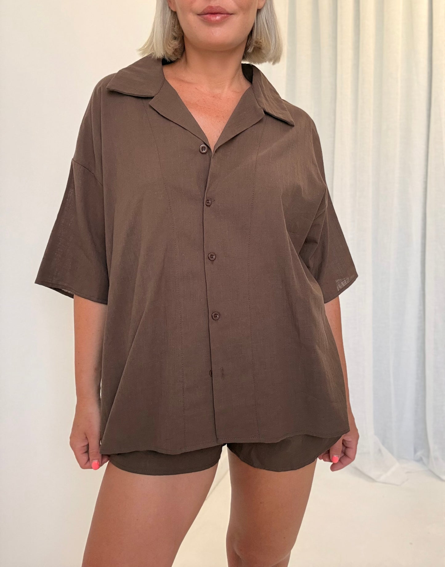 By Frankie/ Ava Short Set- Chocolate