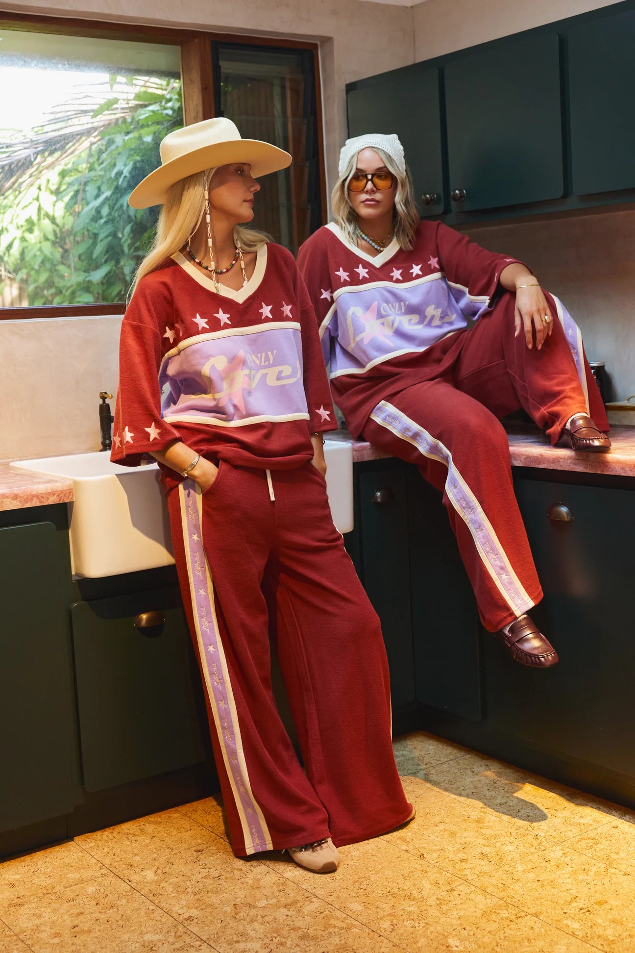 ONLY LOVERS LEFT-
SURF LEAGUE JERSEY - BURGUNDY