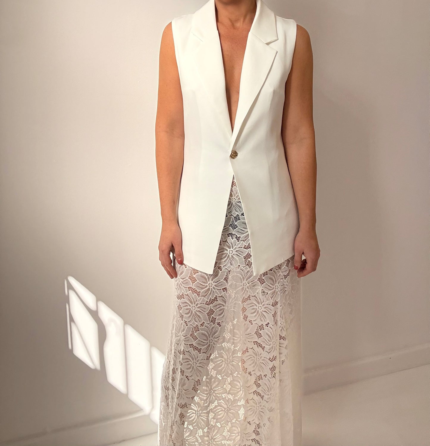 Mya Vest Set- white