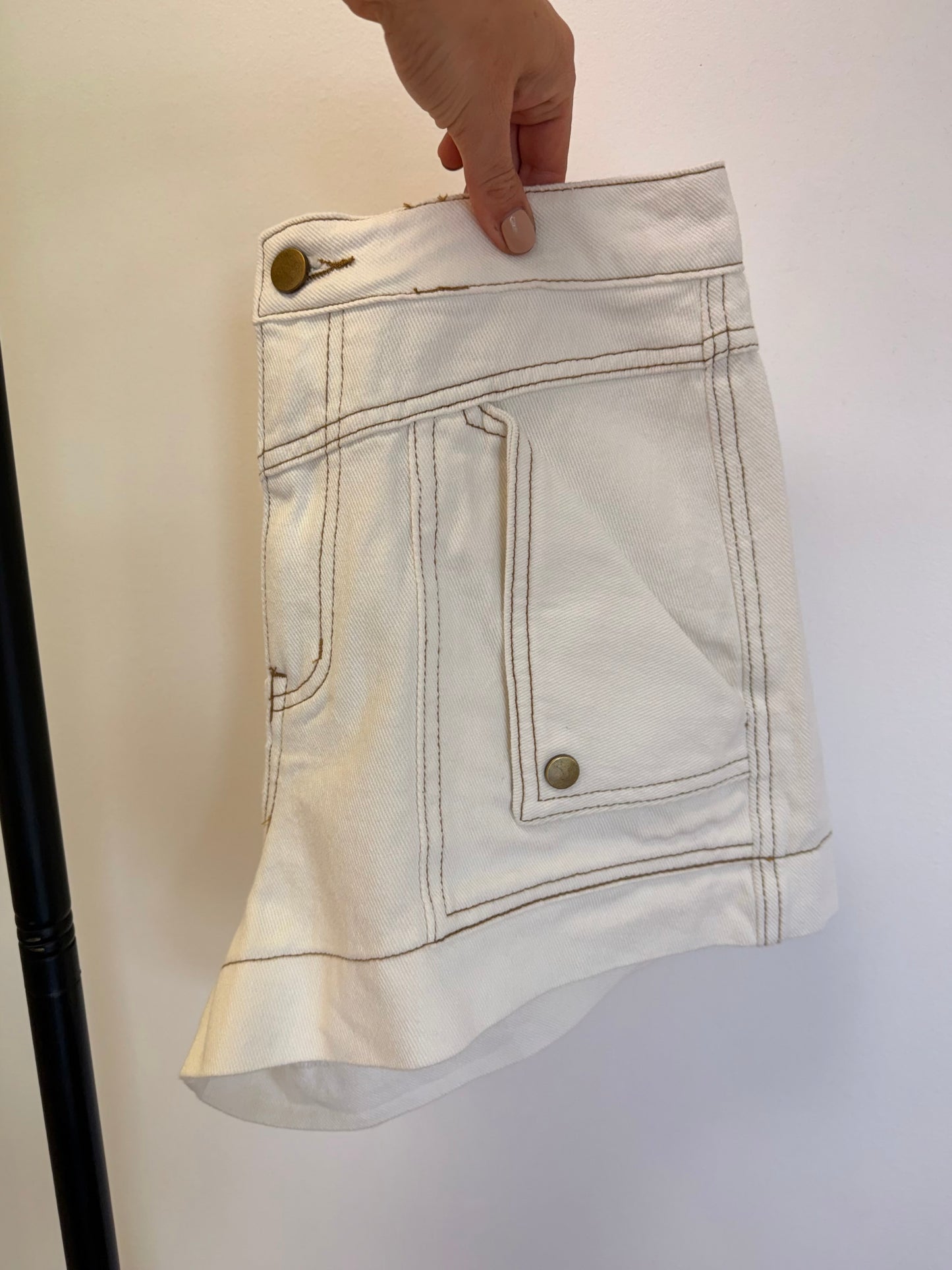 Summer Denim Short- White