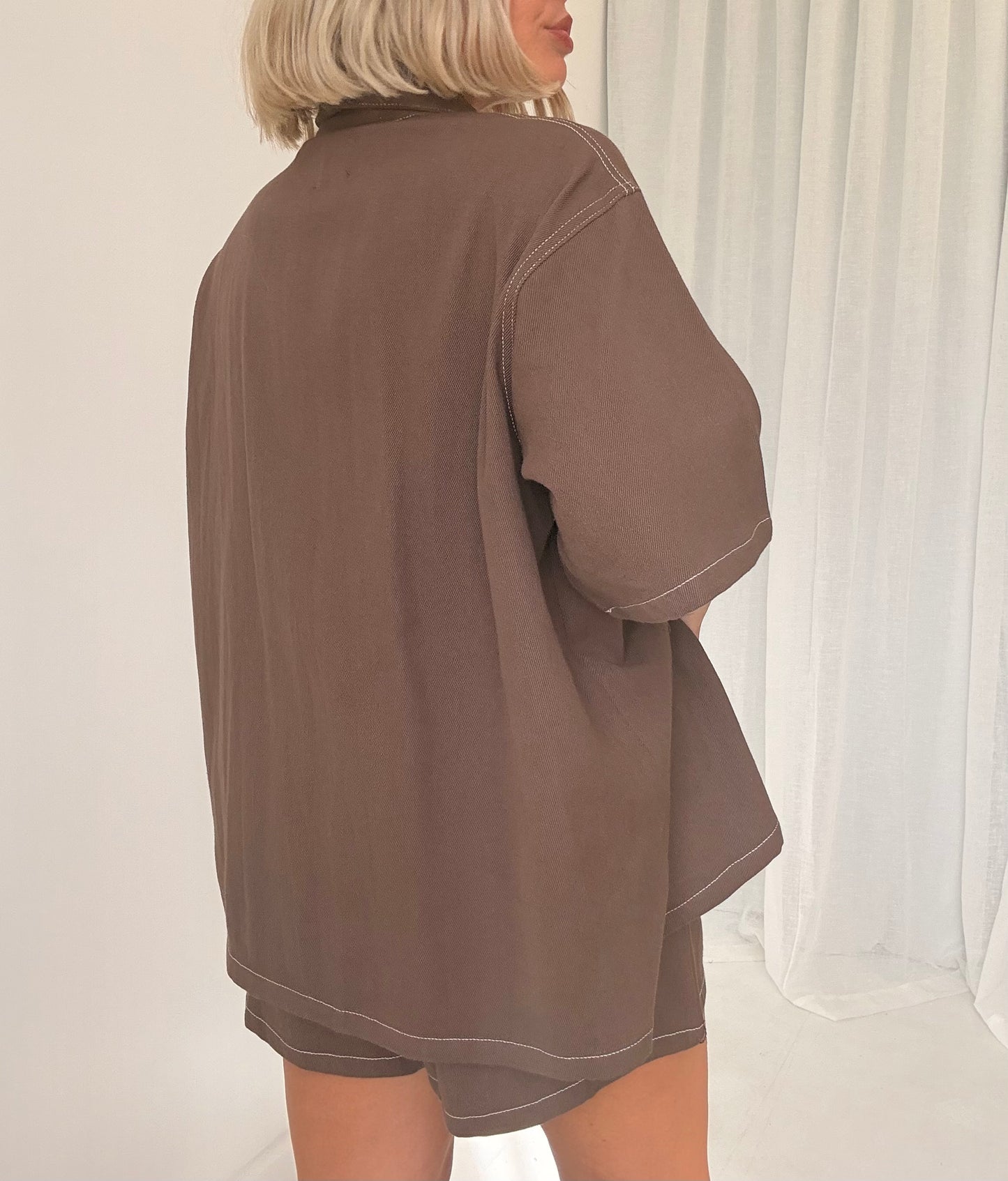 By Frankie/ Kai Denim Set-Chocolate