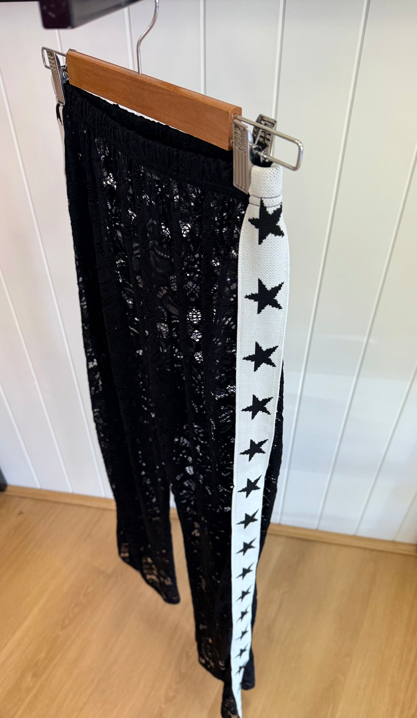 By Frankie/ Lace Star Pant- Black
