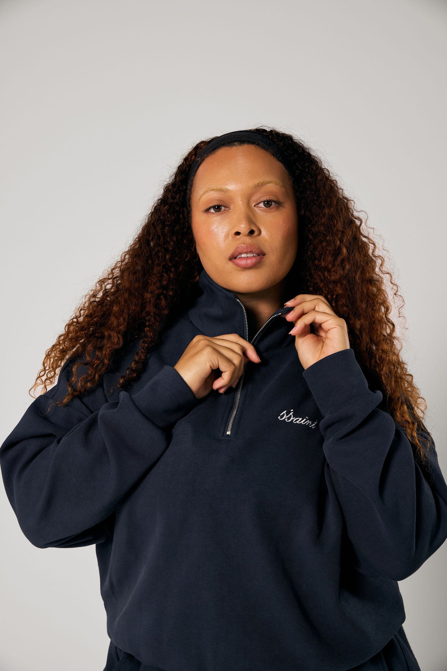 SŚAINT ZIP JUMPER- Navy