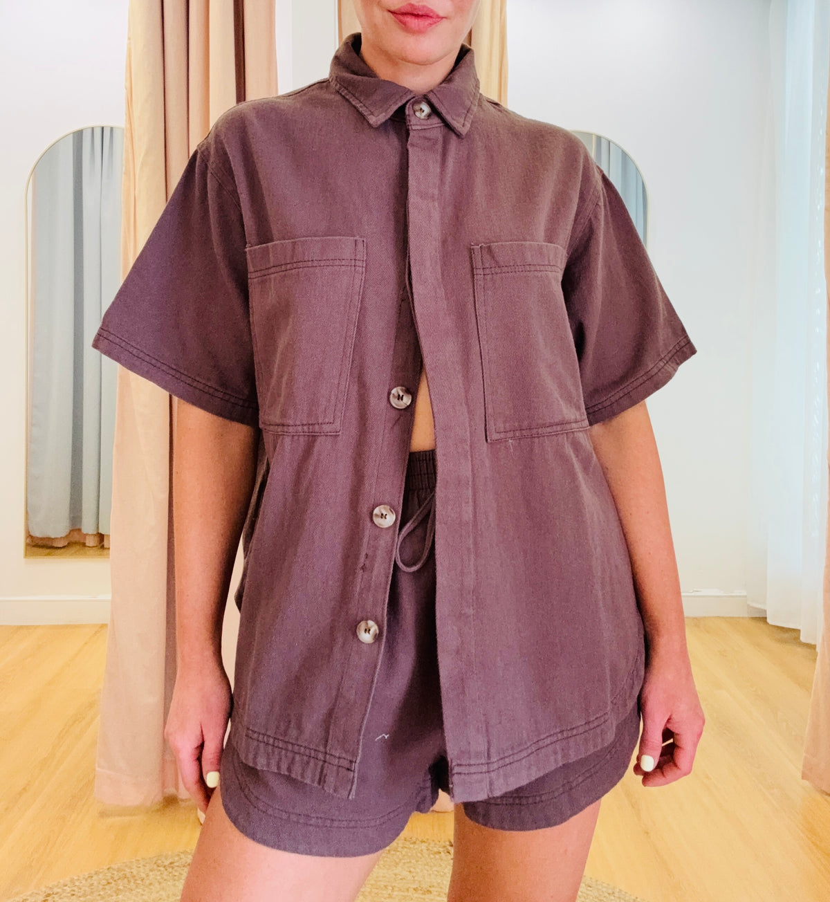 By Frankie/ Kai Denim Set- chocolate