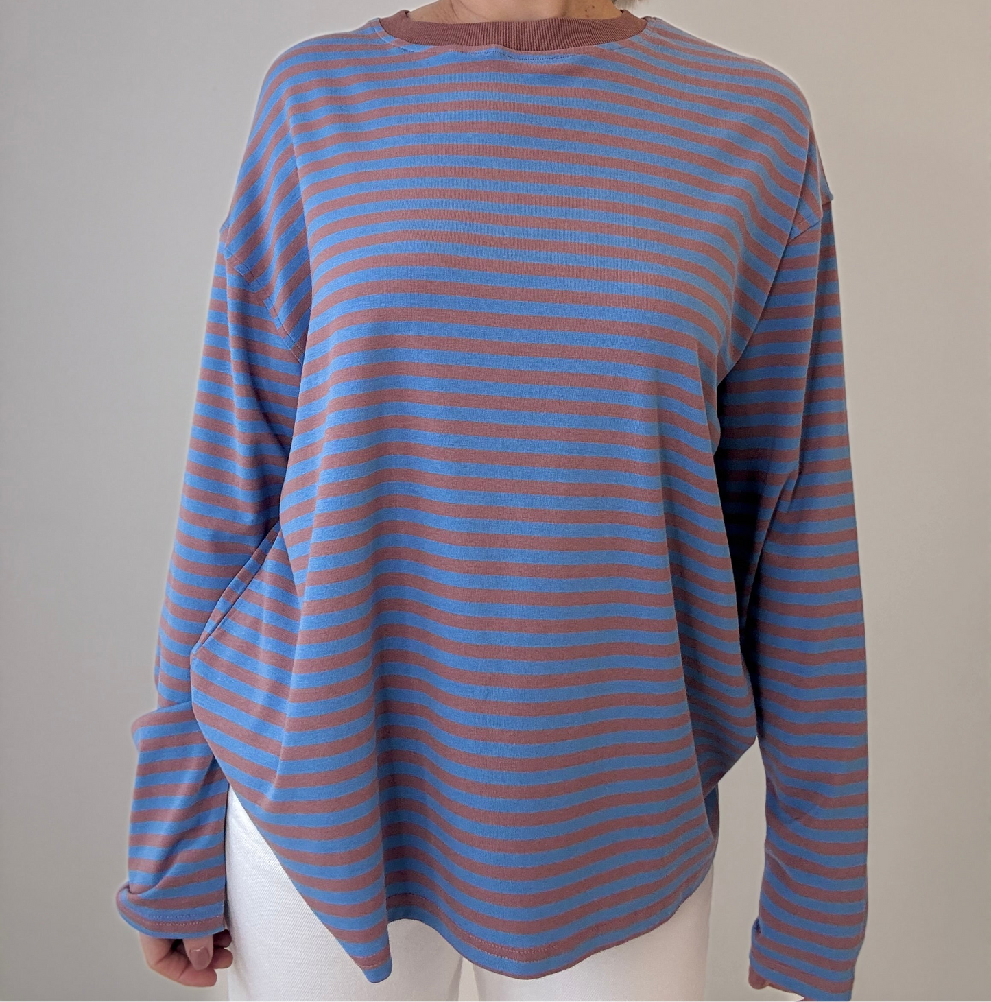 Bonnie stripe- purple/choc