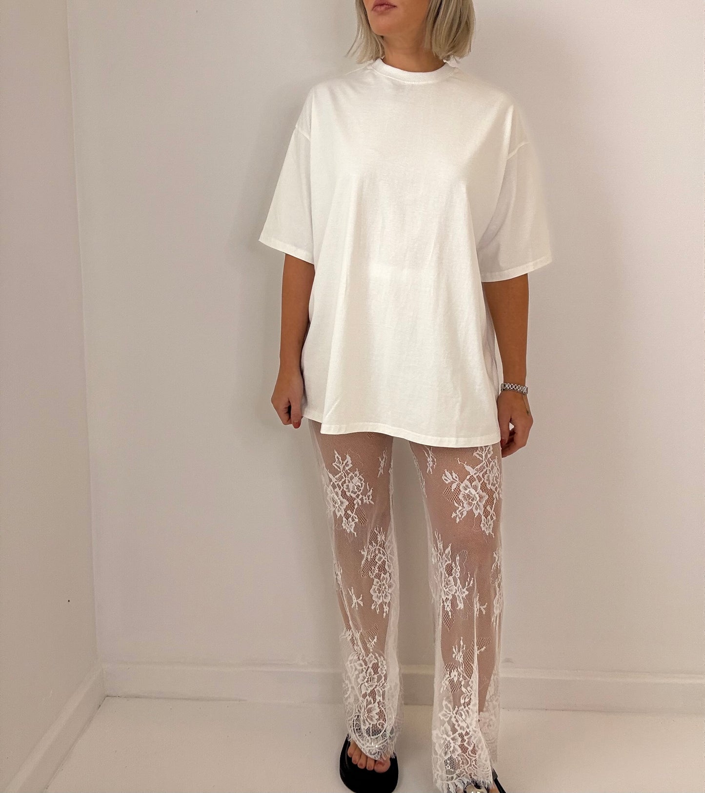 Luna oversized Tee-White