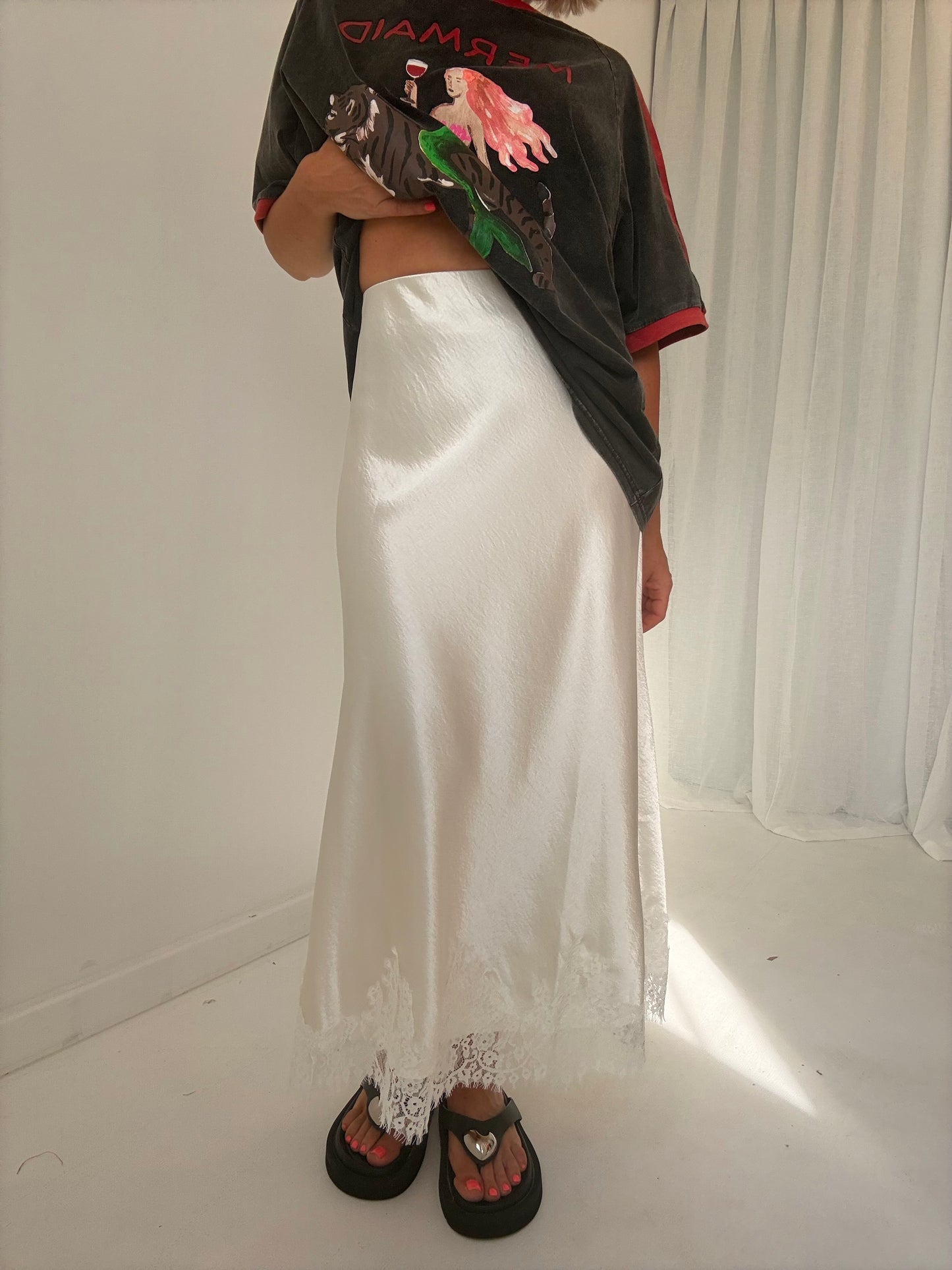 Sophia Lace Skirt- Cream