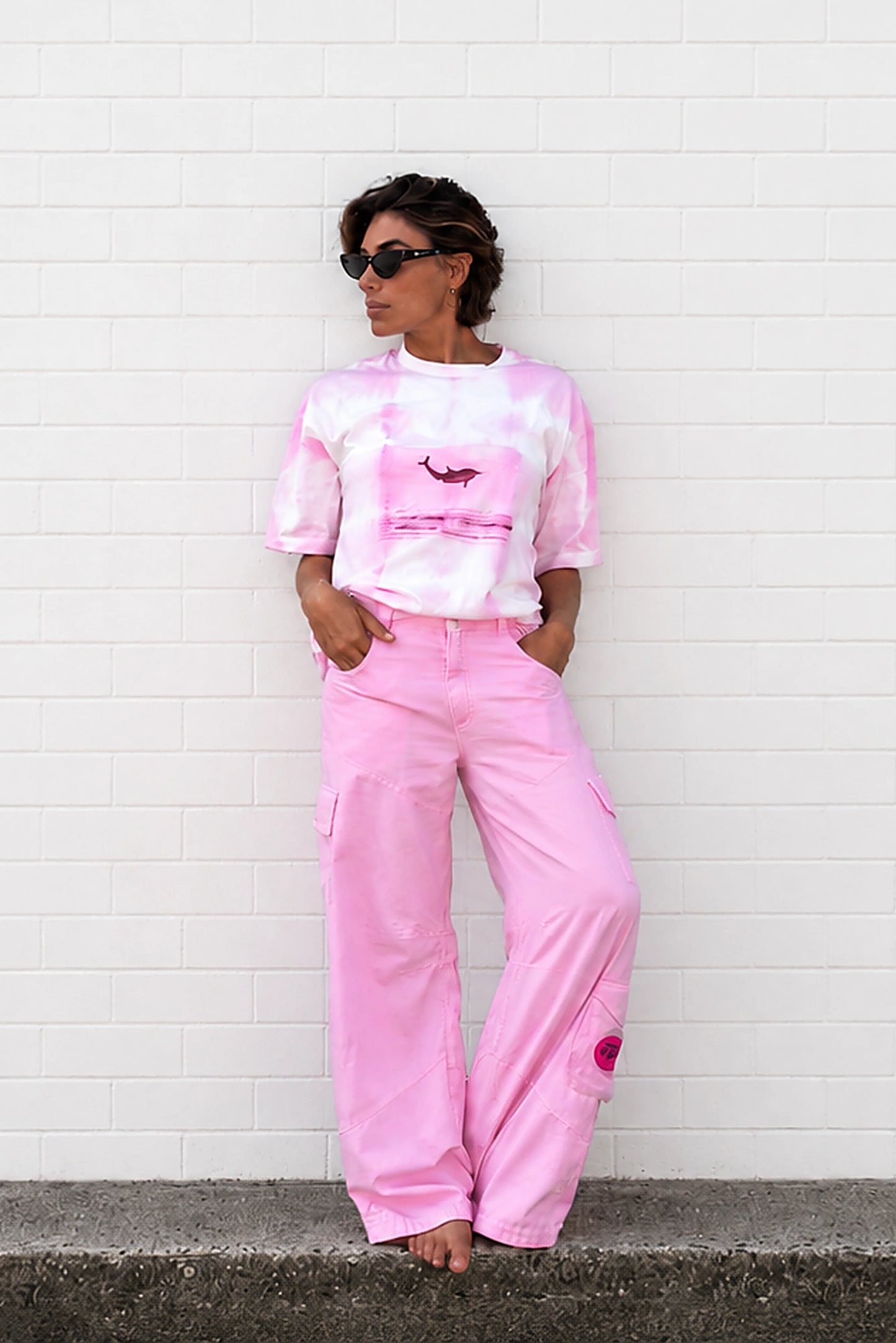 PATCHS STUDIO-
PINK CARGO PANTS