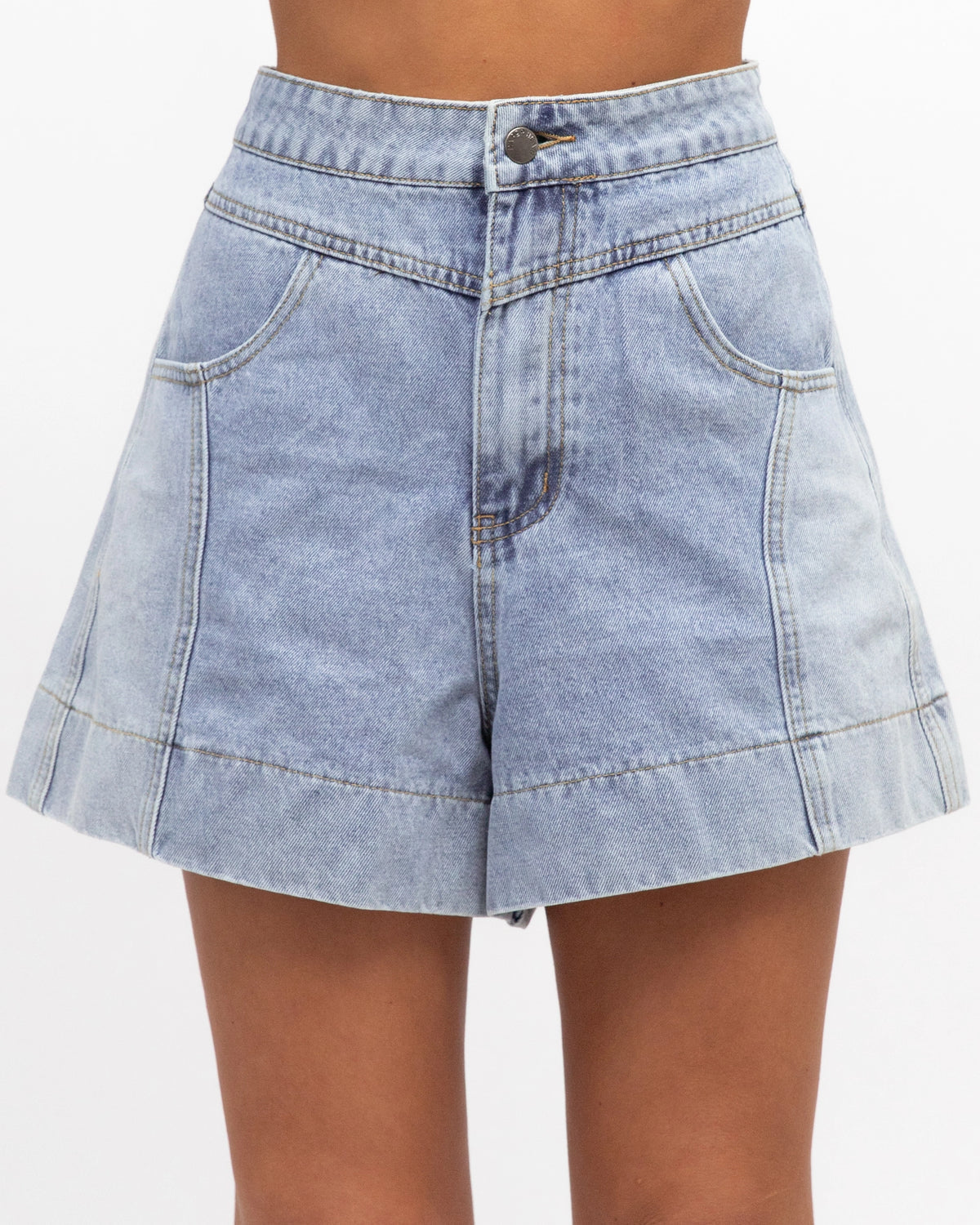 EVERYDAY TWO TONE DENIM SHORTS