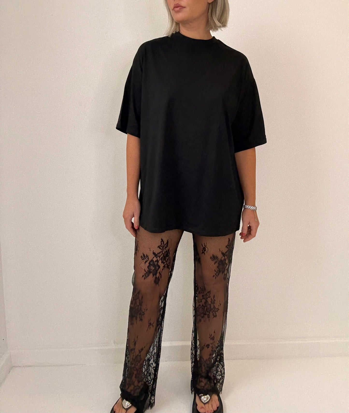 Luna oversized Tee- Black
