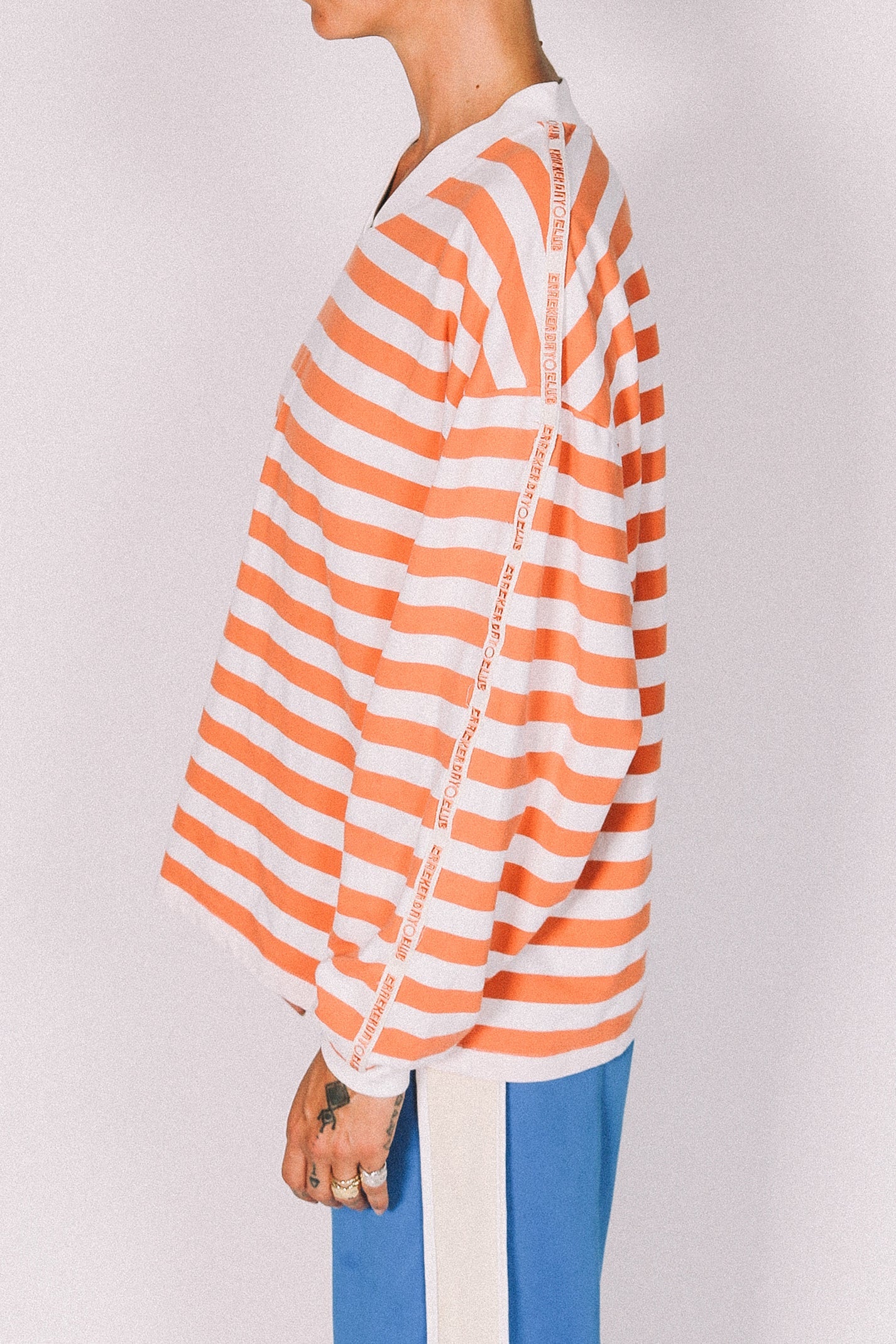 Cracker Day Club- NAUTICAL LONG SLEEVE TEE - TANGERINE