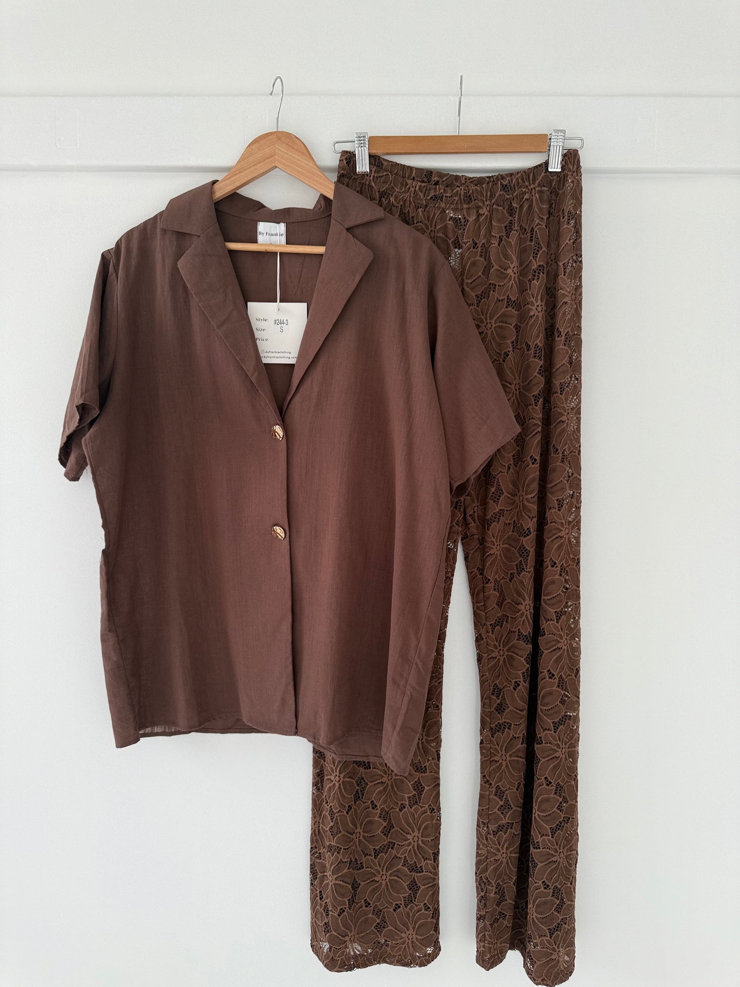 Lace Pant- Mocha