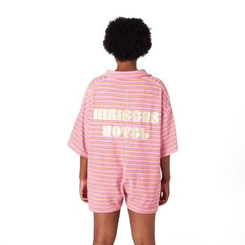 HIBISCUS HOTEL- Candy Stripe Playsuit