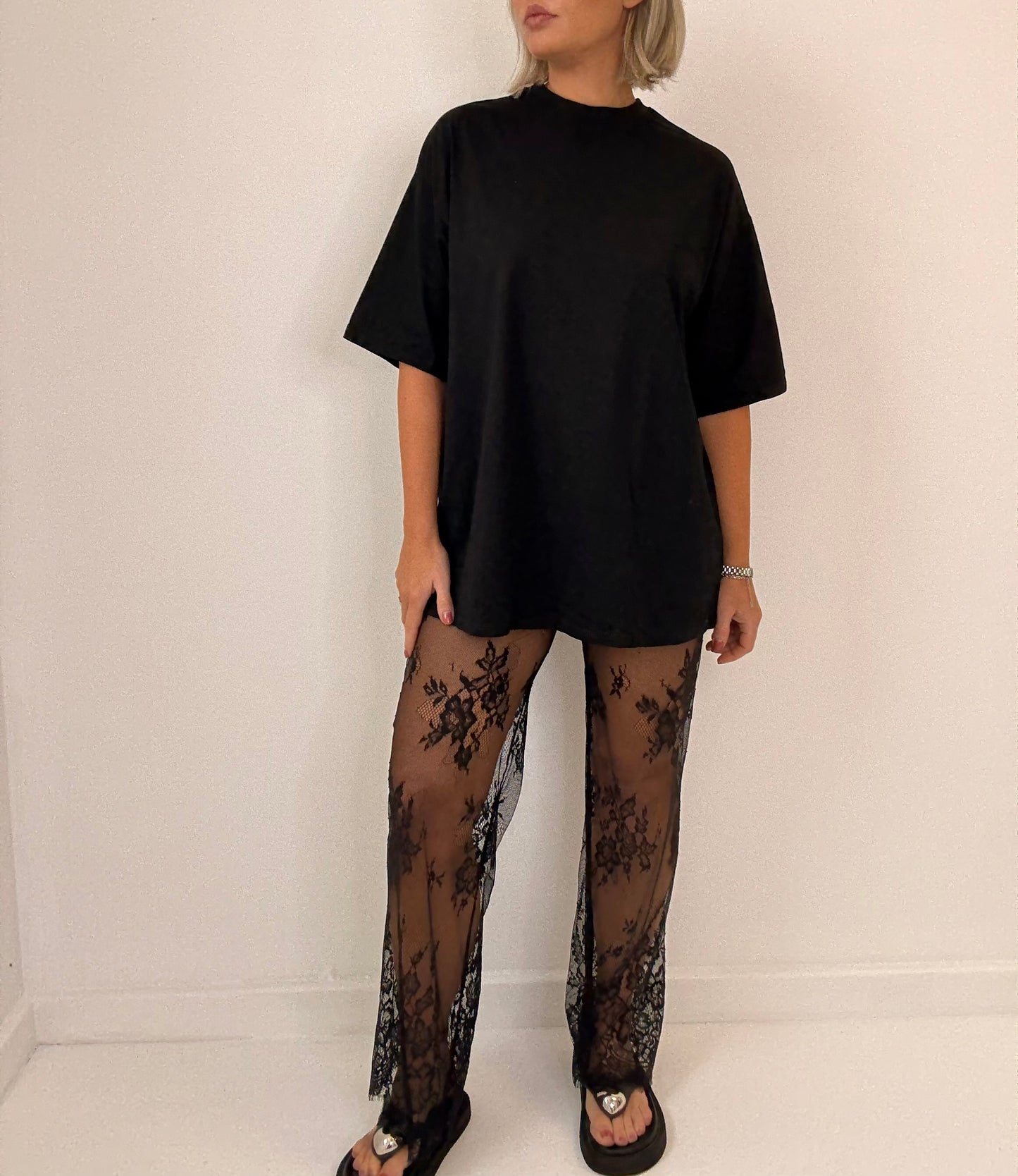 Luna oversized Tee- Black