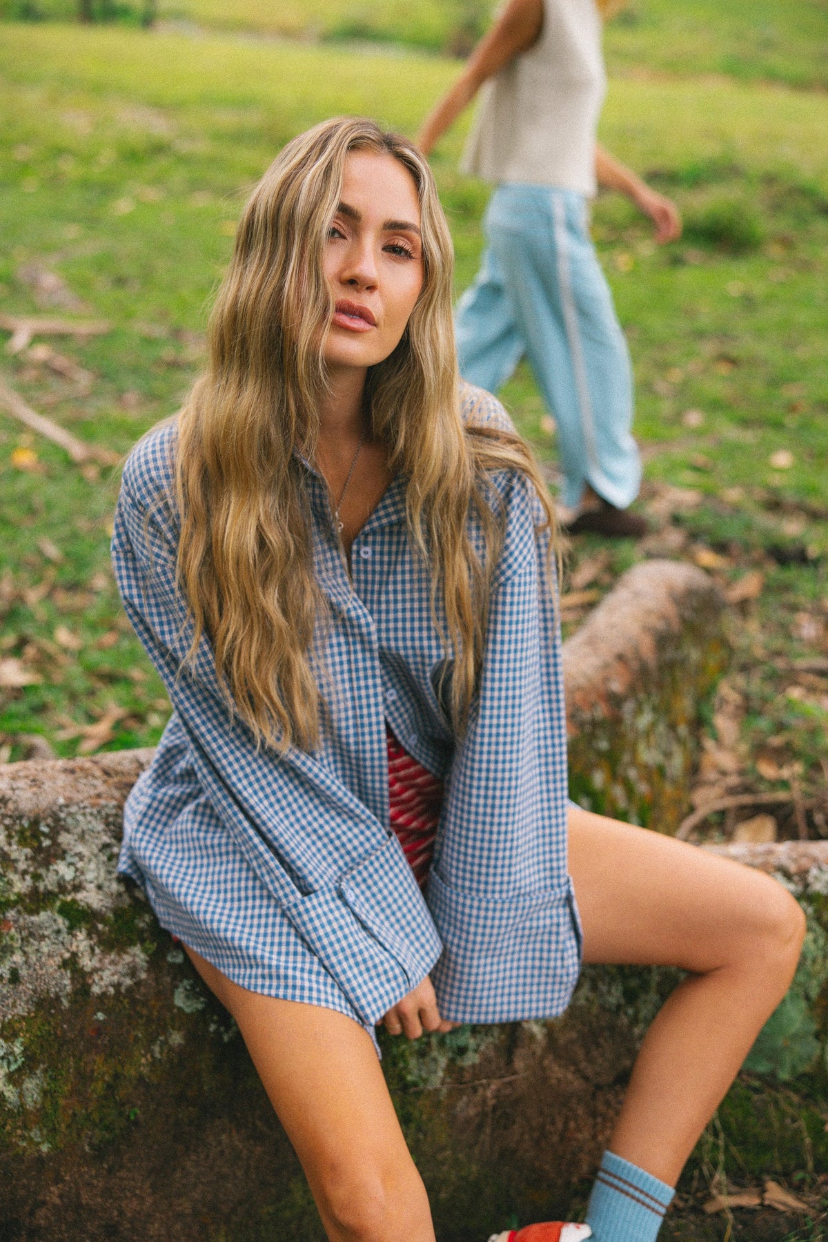 CRACKER DAY CLUB- CLASSIC CHECK SHIRT - COBALT