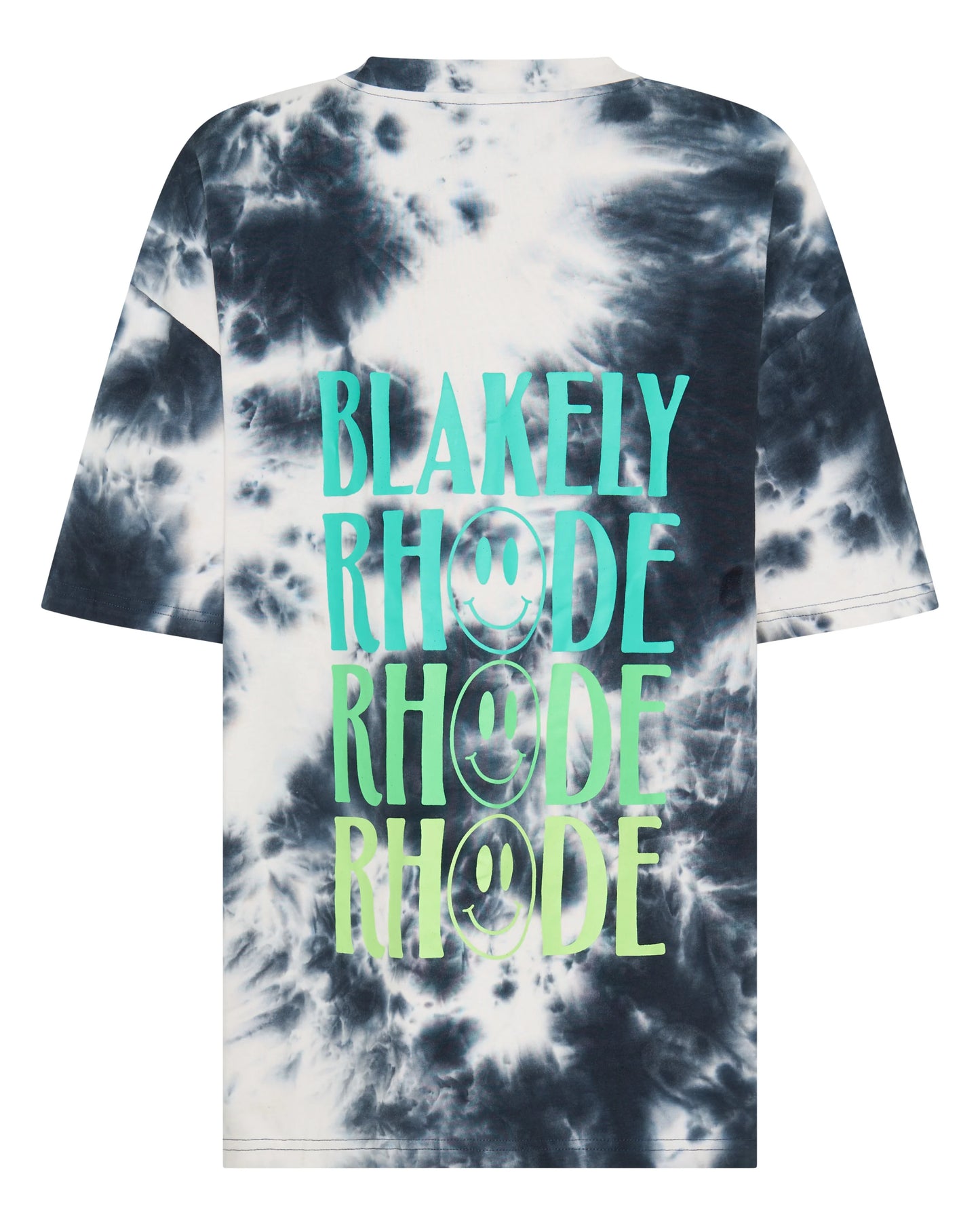 Blakely Rhode Multi Logo Tee Tie Dye Navy