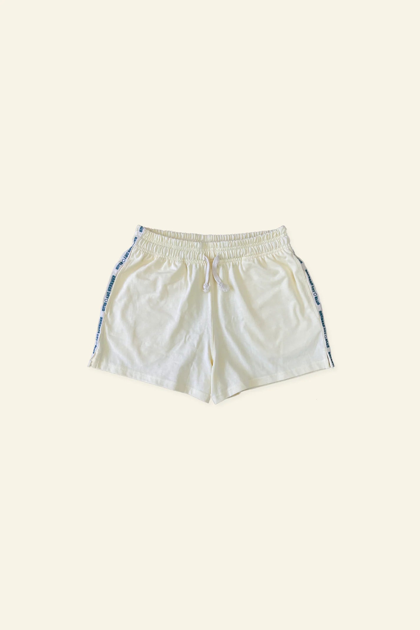 RACER CLUB SHORTS - BUTTER/BLUE