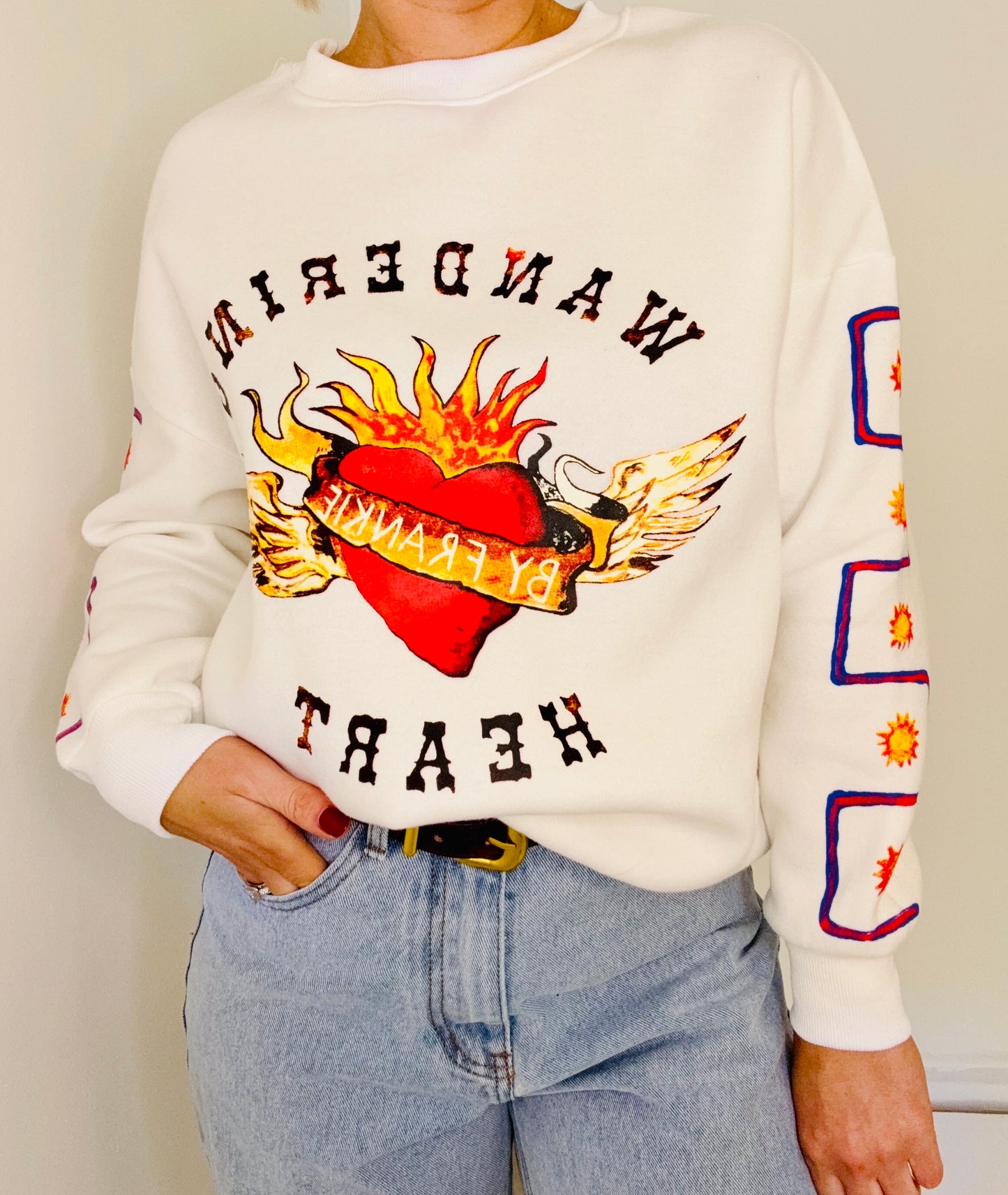 Wandering Heart Jumper- White