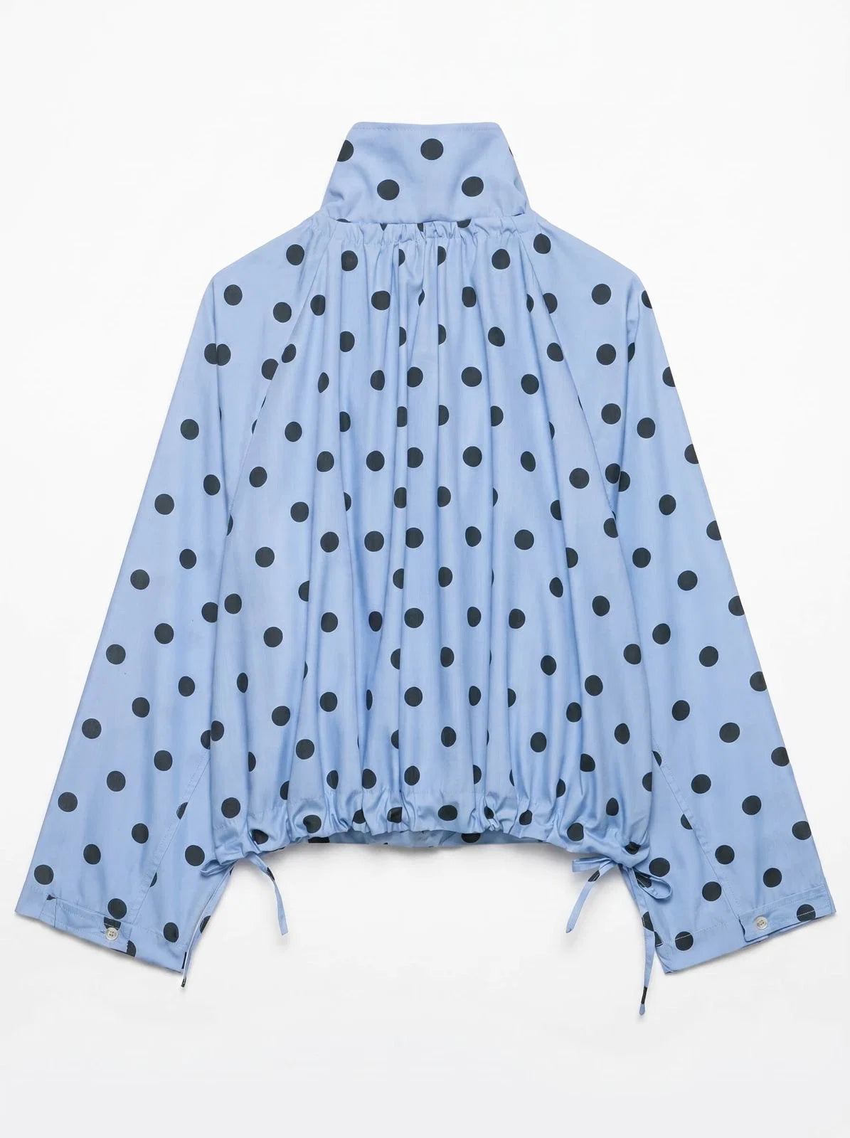 Mabel Polka Dot Bomber Jacket- Blue