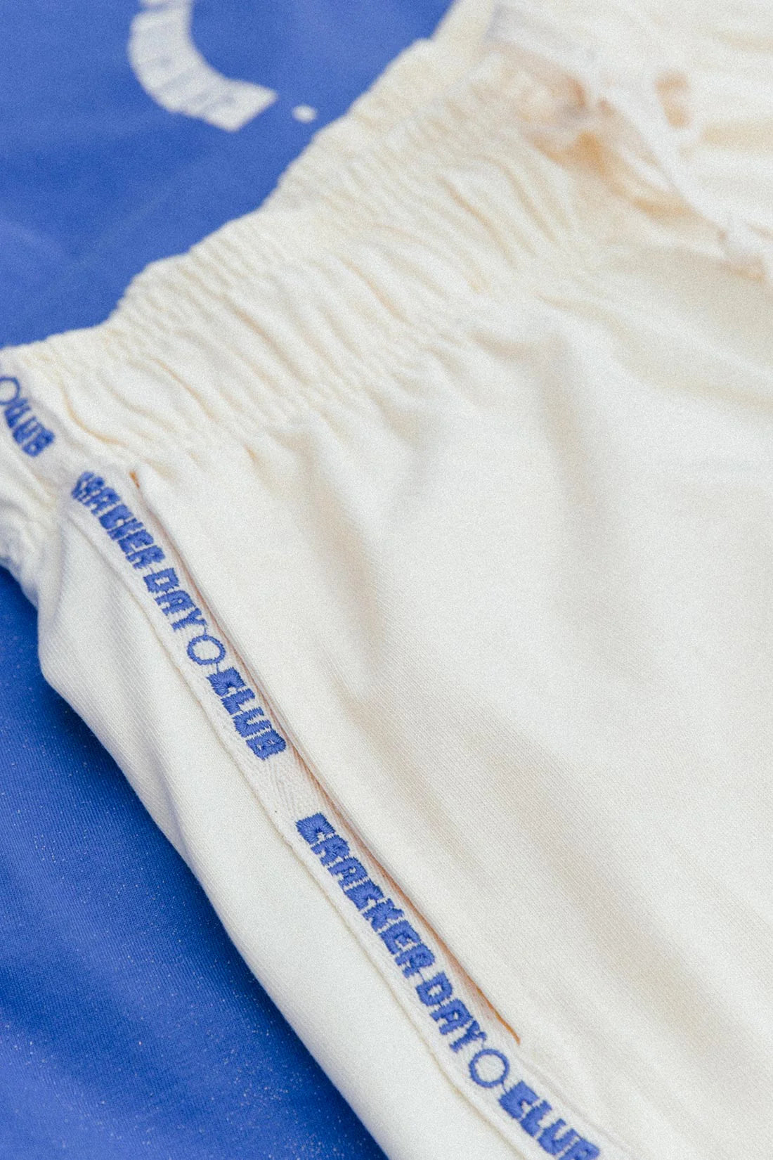 RACER CLUB SHORTS - BUTTER/BLUE