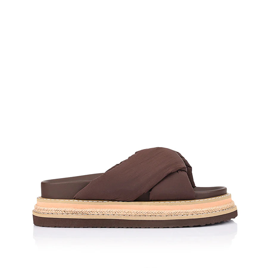 VERALI/THAMES FLATFORM SLIDES - CHOCOLATE BROWN