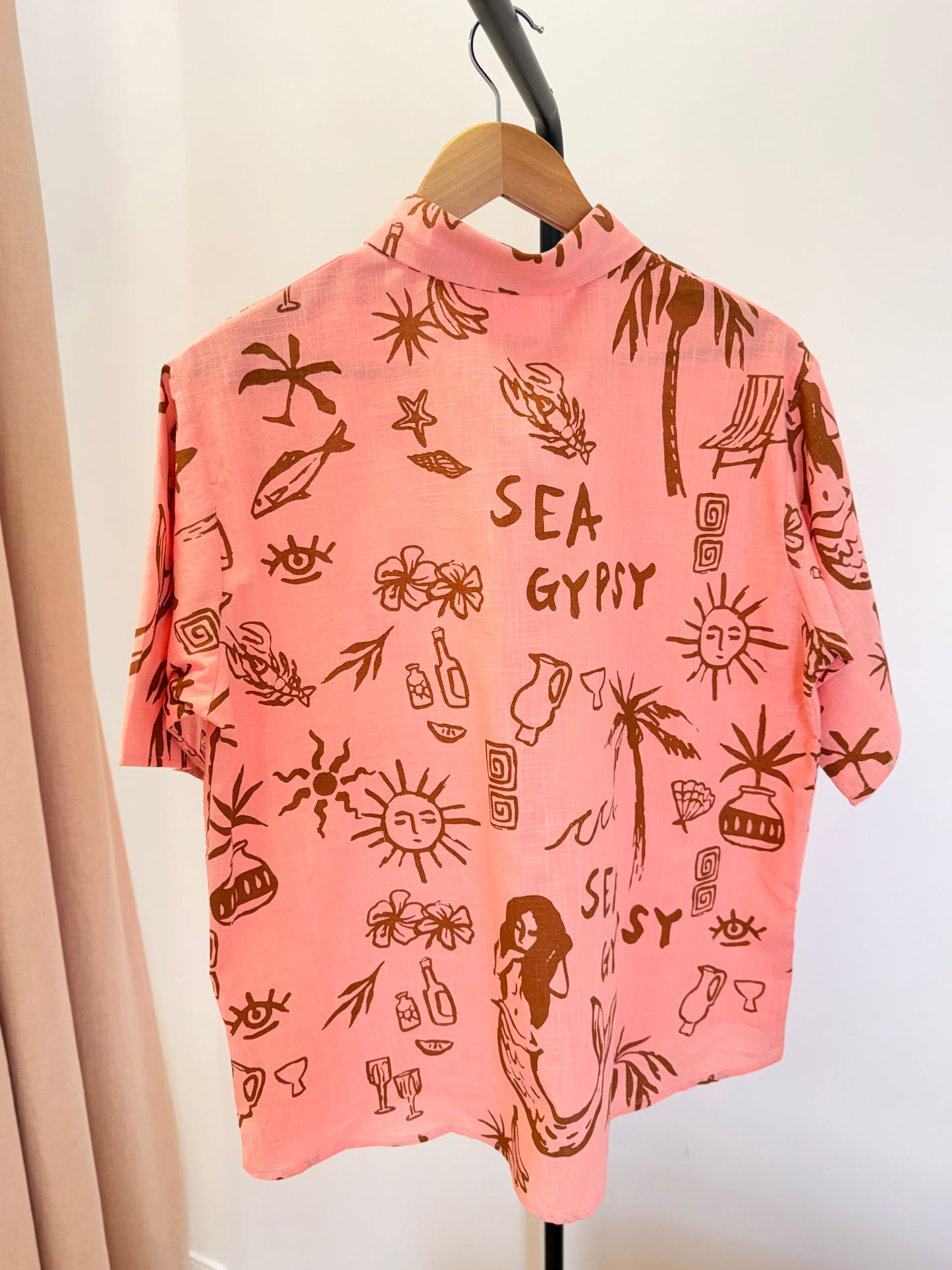 By Frankie/ Sea Gypsy Blouse Set- Peach/Mocha