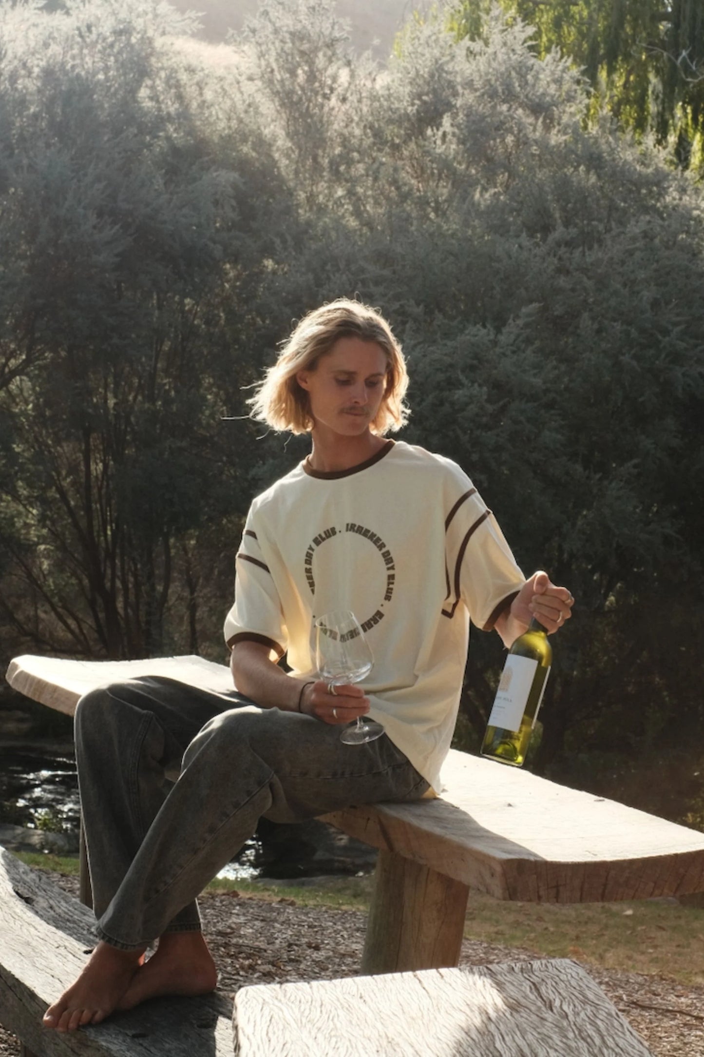 RACER CLUB TEE SHIRT - BUTTER