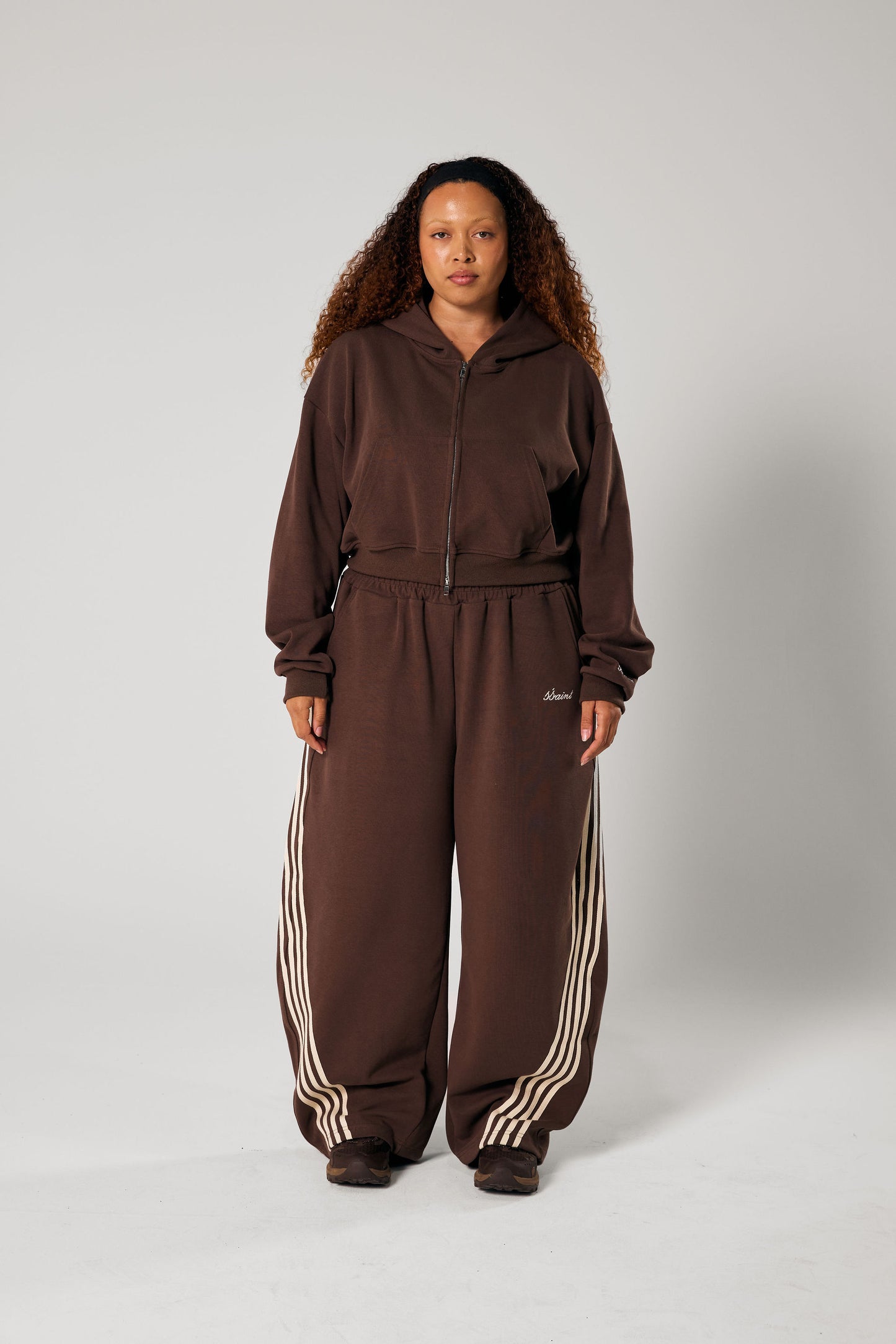 SŚAINT BARREL PANTS-Brown