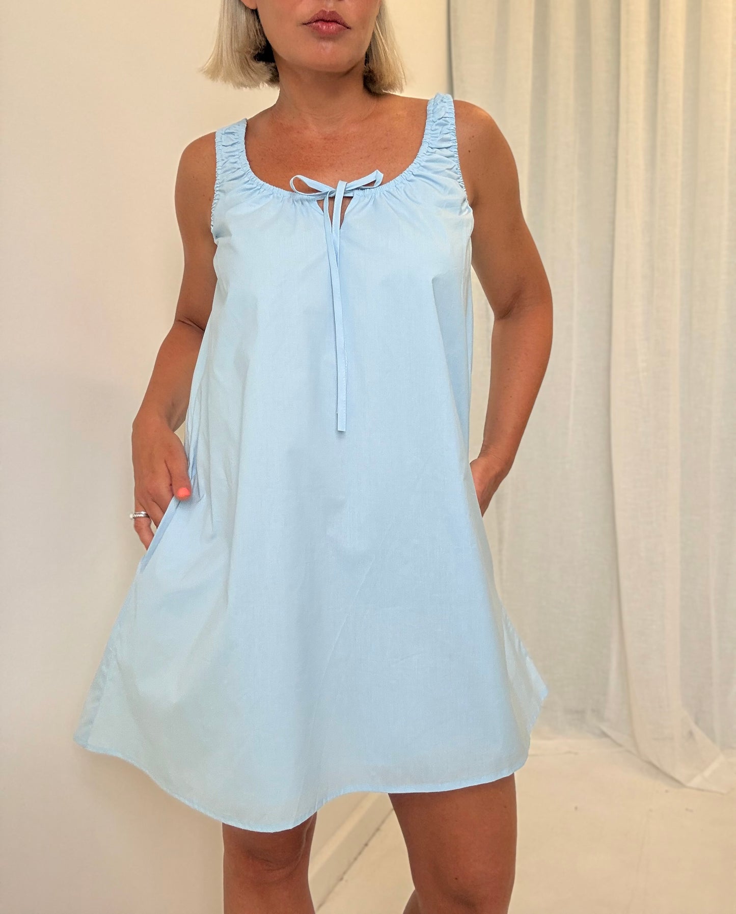 By Frankie/ Luna Sun Dress- Sky Blue