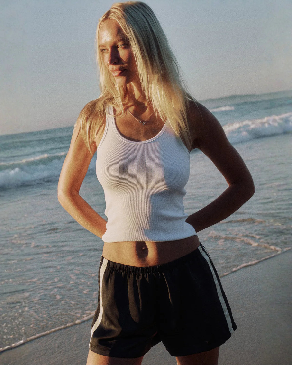 NEAR THE SEA- SILK RACER SHORTS