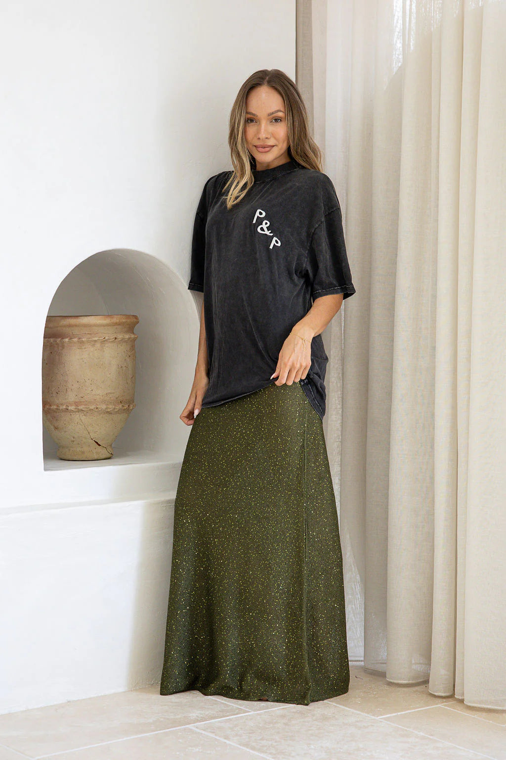 PEACH AND PARLA- ODESSA TEE