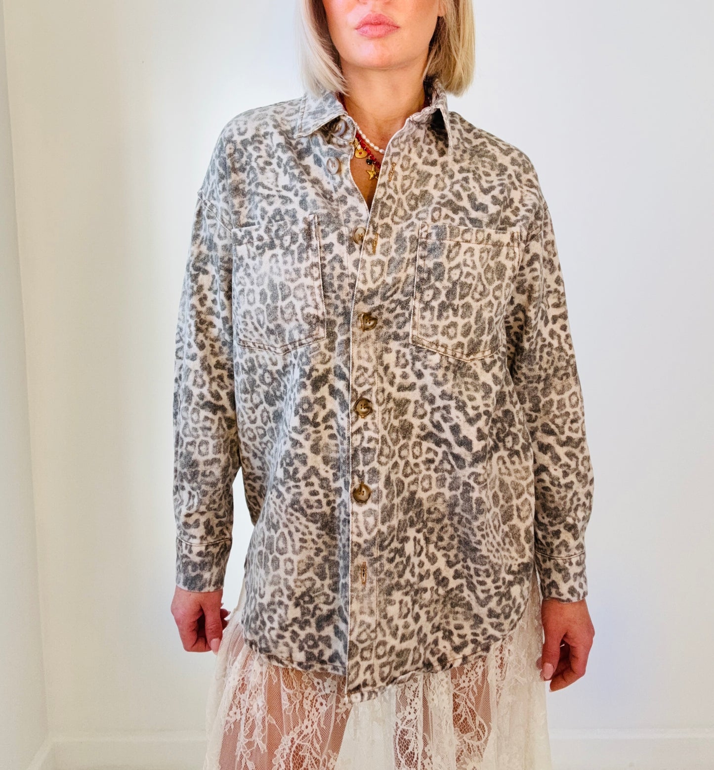 Leopard washed Shacket