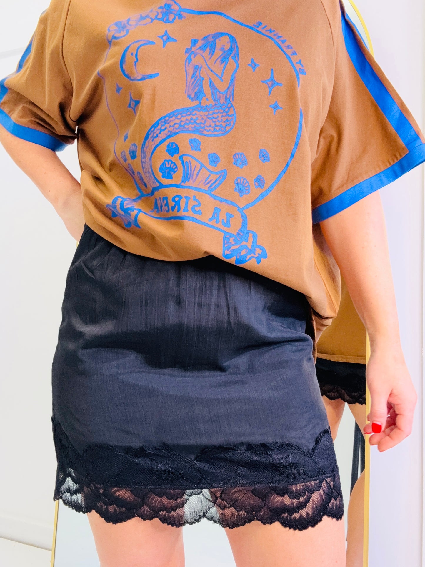 By Frankie/ Lace Skirt- Black