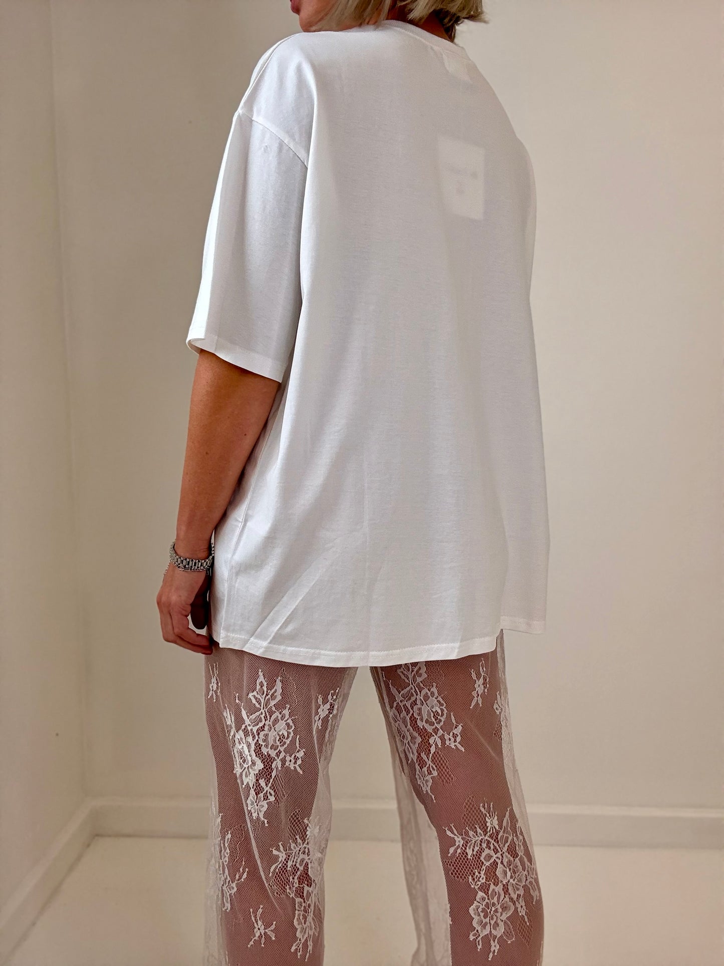 Luna oversized Tee-White