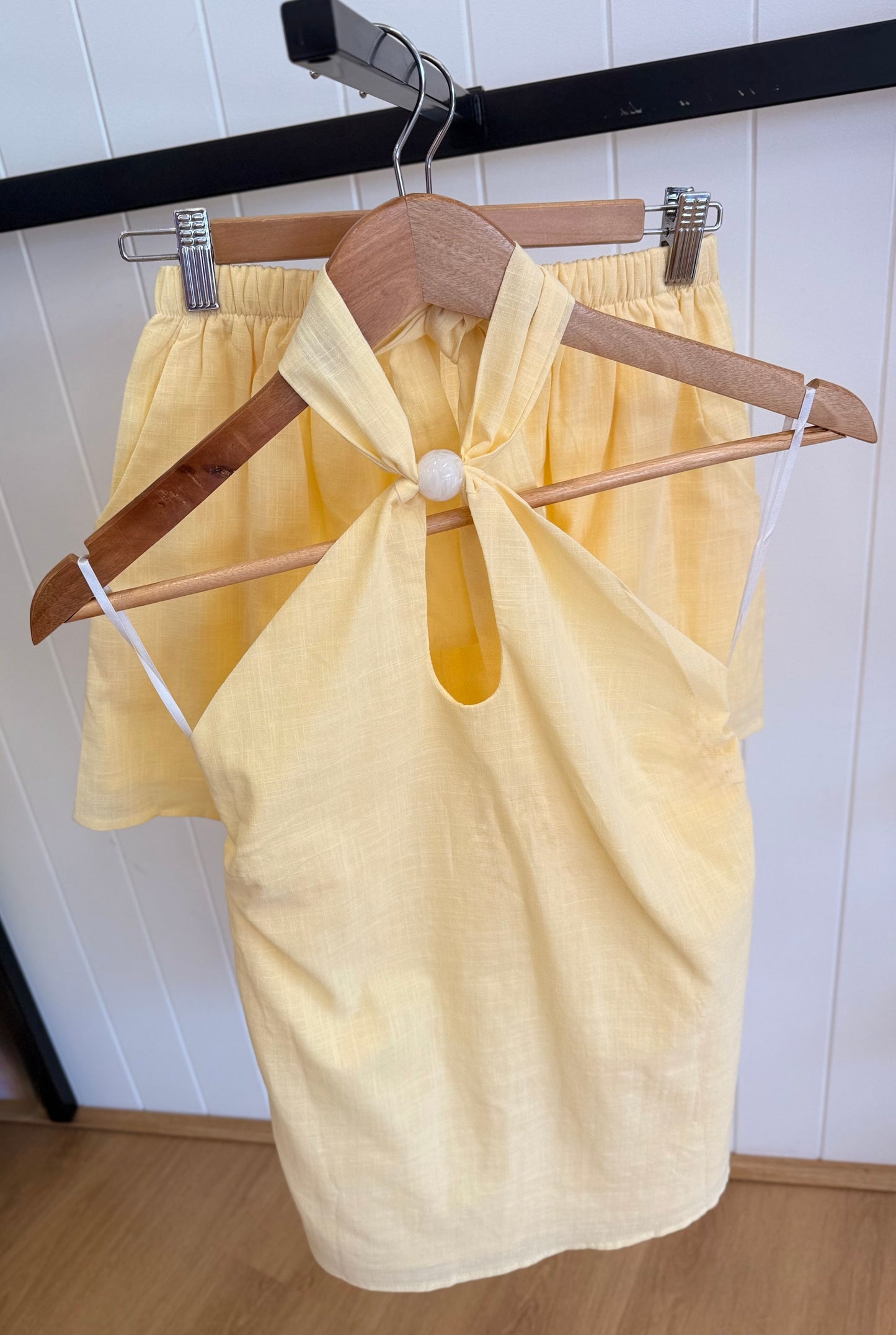 By Frankie/ Halter Short Set- Lemon