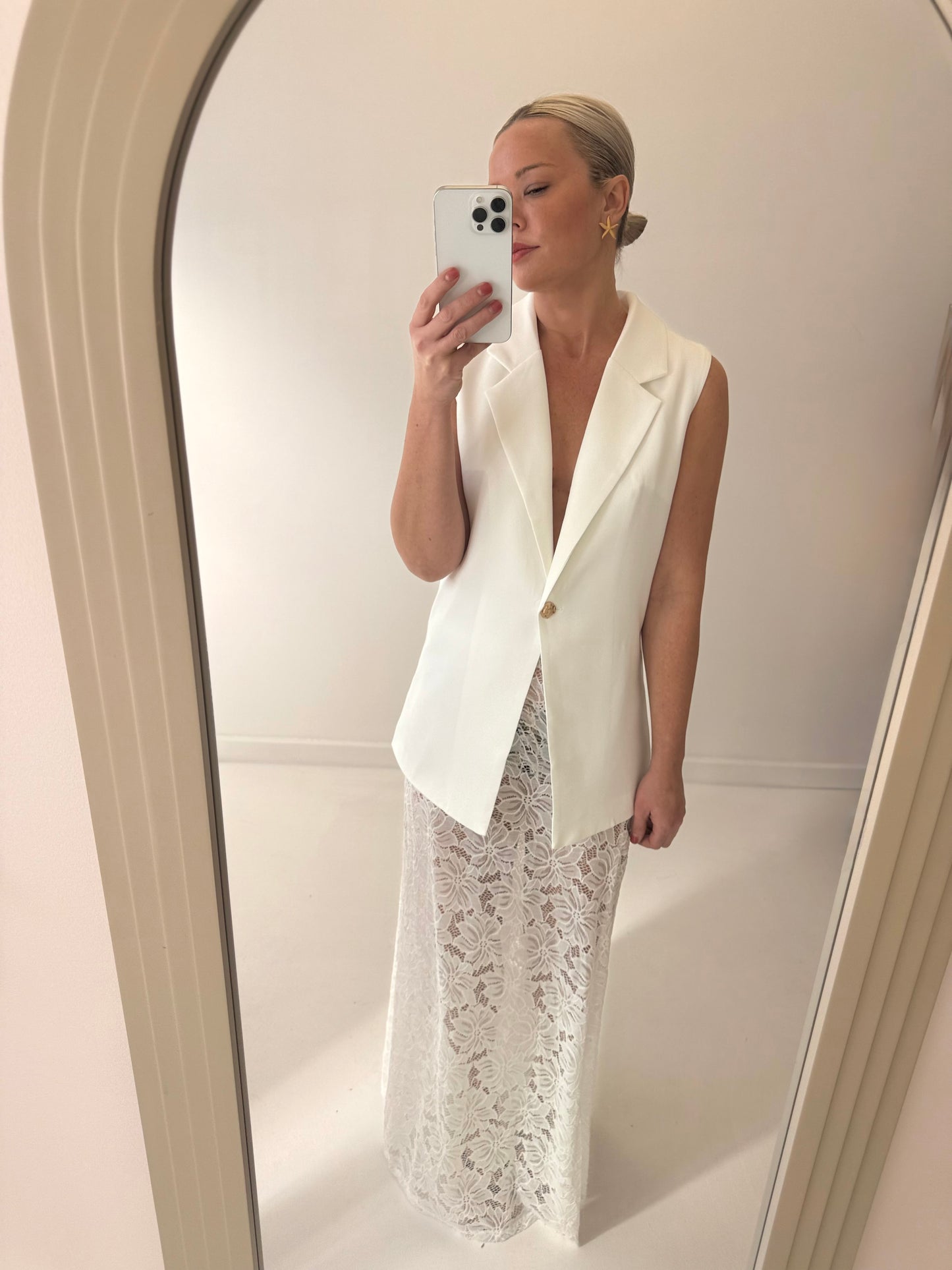 Mya Vest Set- white
