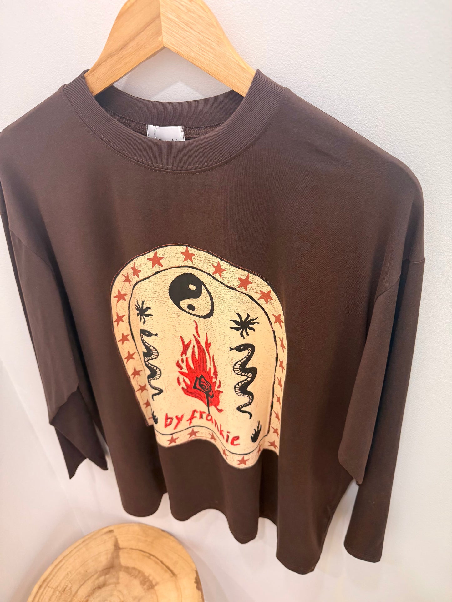By Frankie/ Aspen Long Sleeve Tee- Chocolate