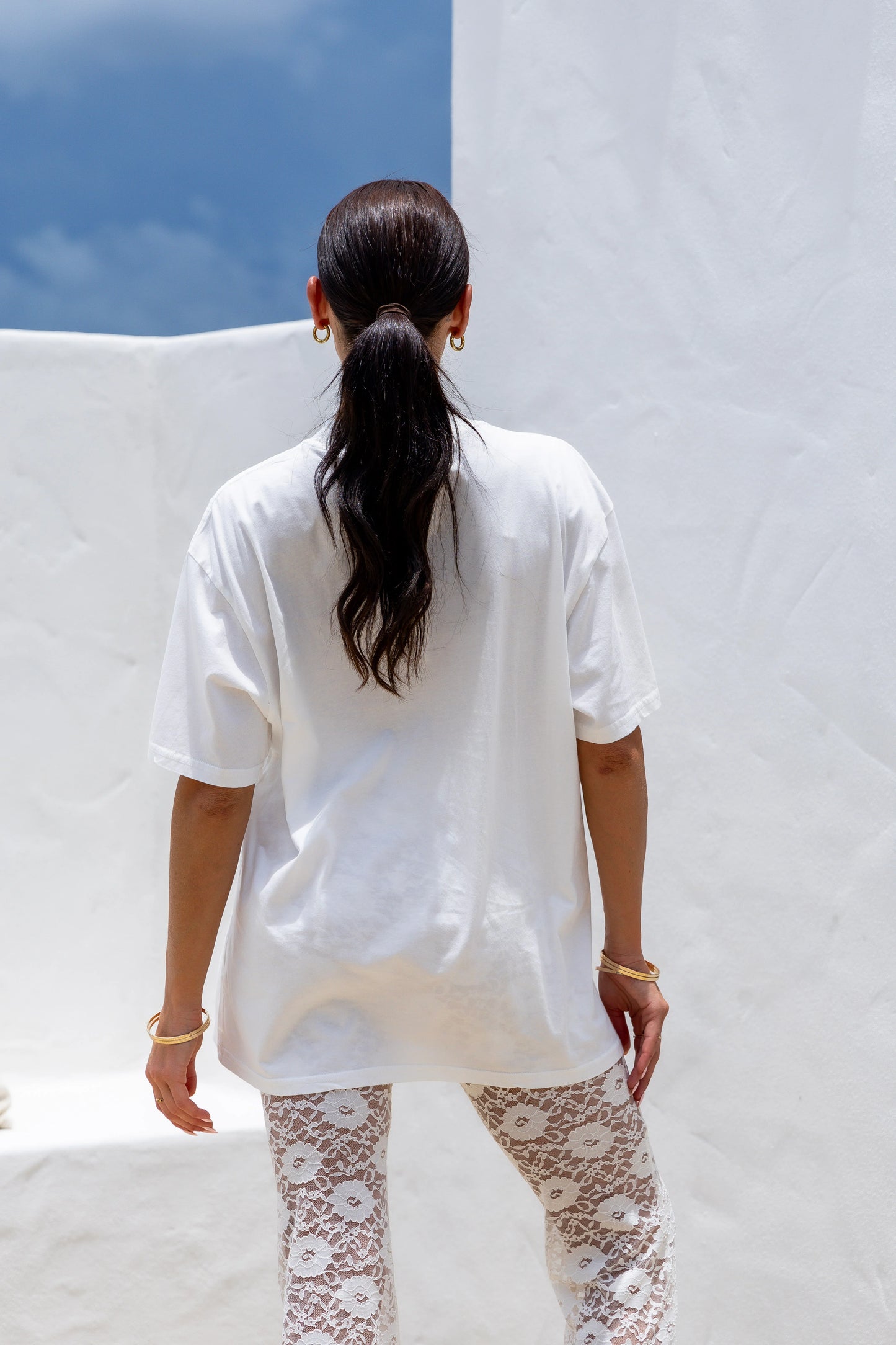High kicks Martini Tee- white