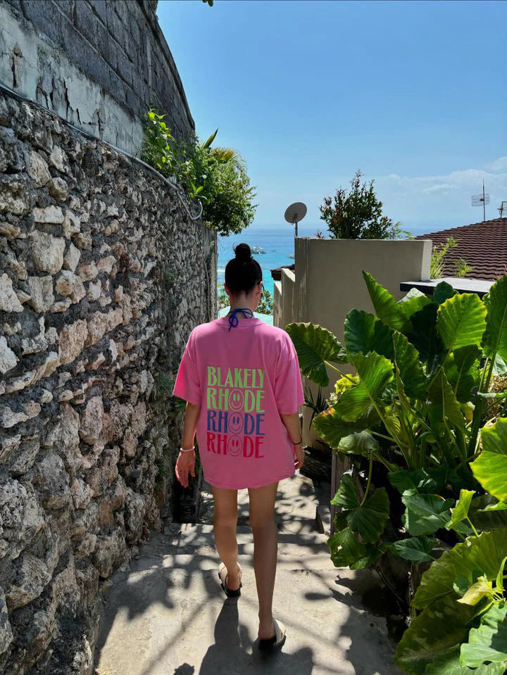 Blakely Rhode Multi Logo Tee Pink