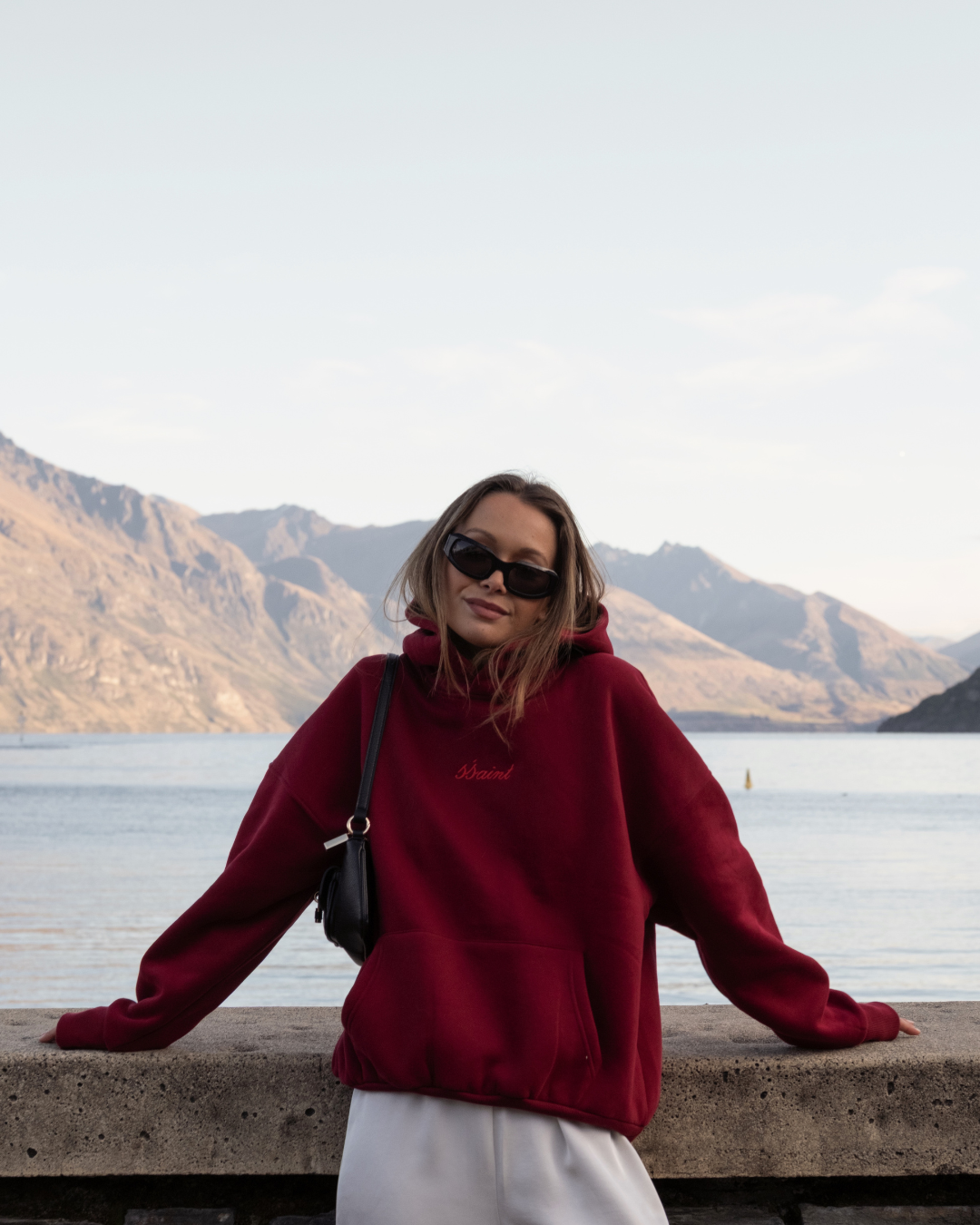SŚAINT LOGO HOODIE CHERRY