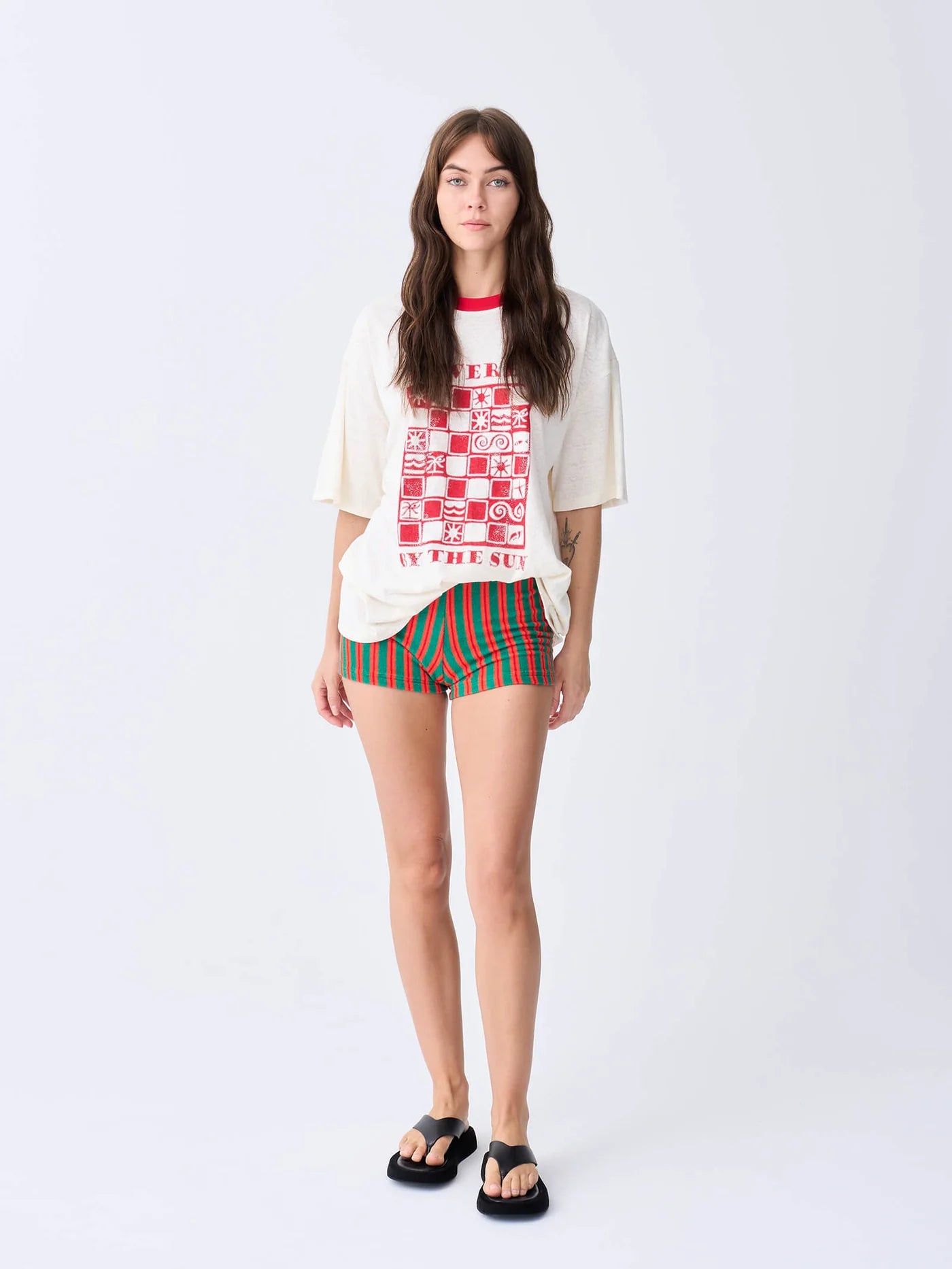 NEAR THE SEA- TERRY SHORTS - EMERALD