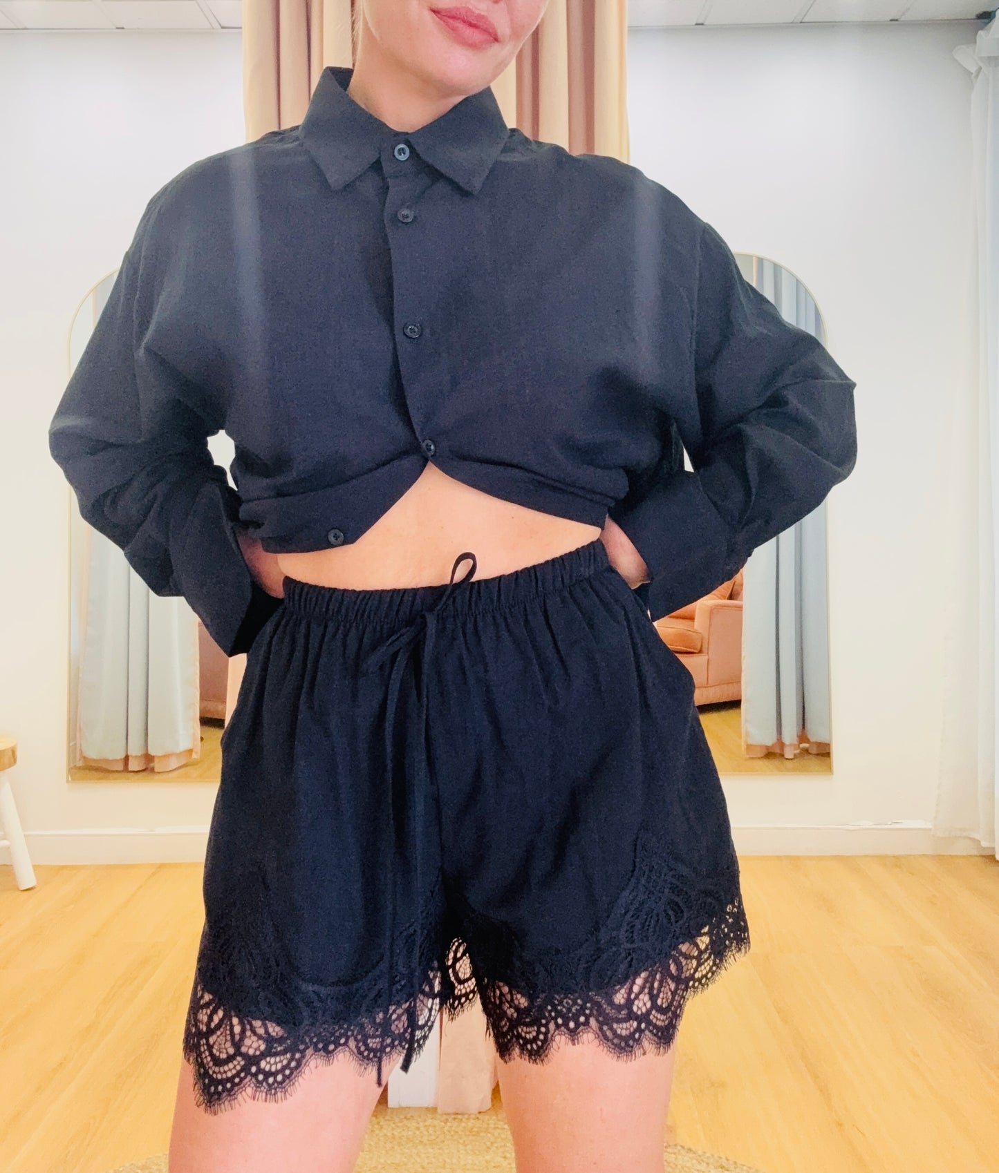 By Frankie/ Ivy Lace Short- Black