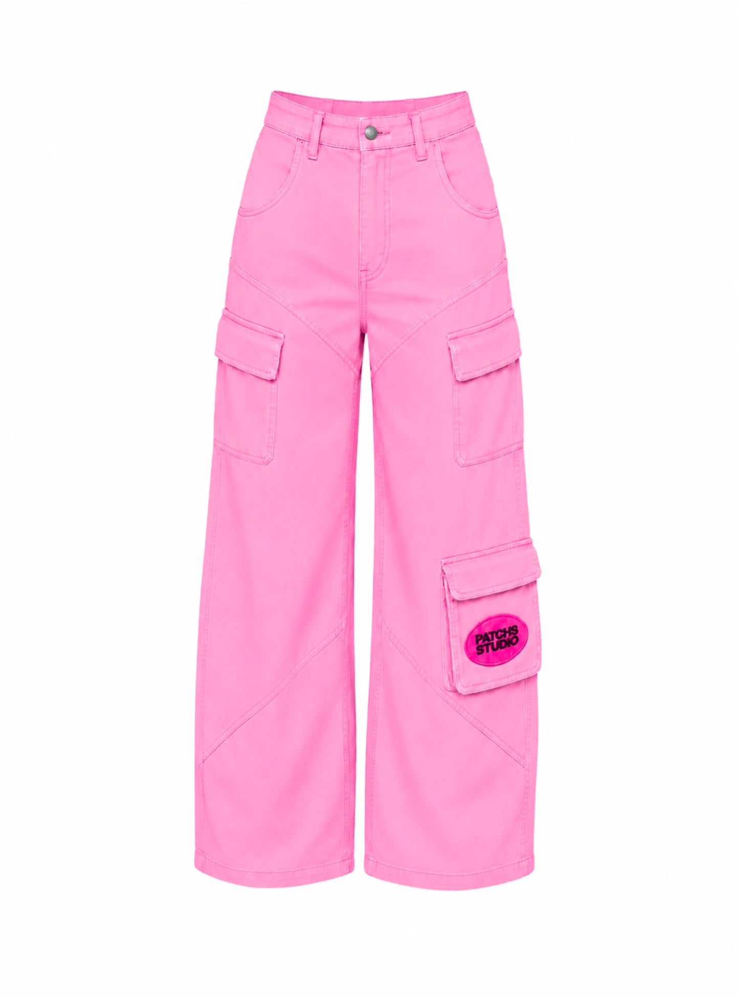 PATCHS STUDIO-
PINK CARGO PANTS