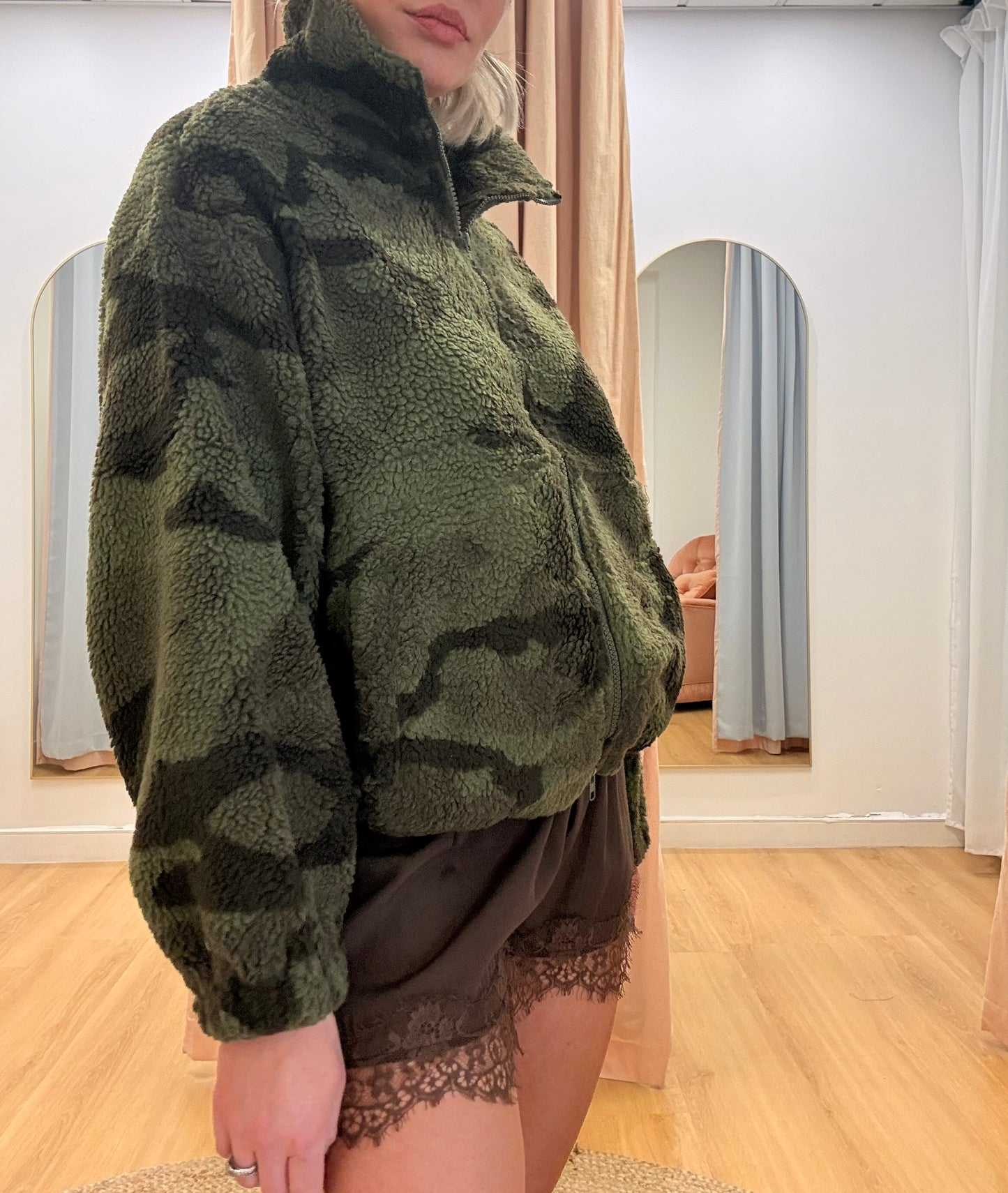 By Frankie/ Camo Teddy Jacket