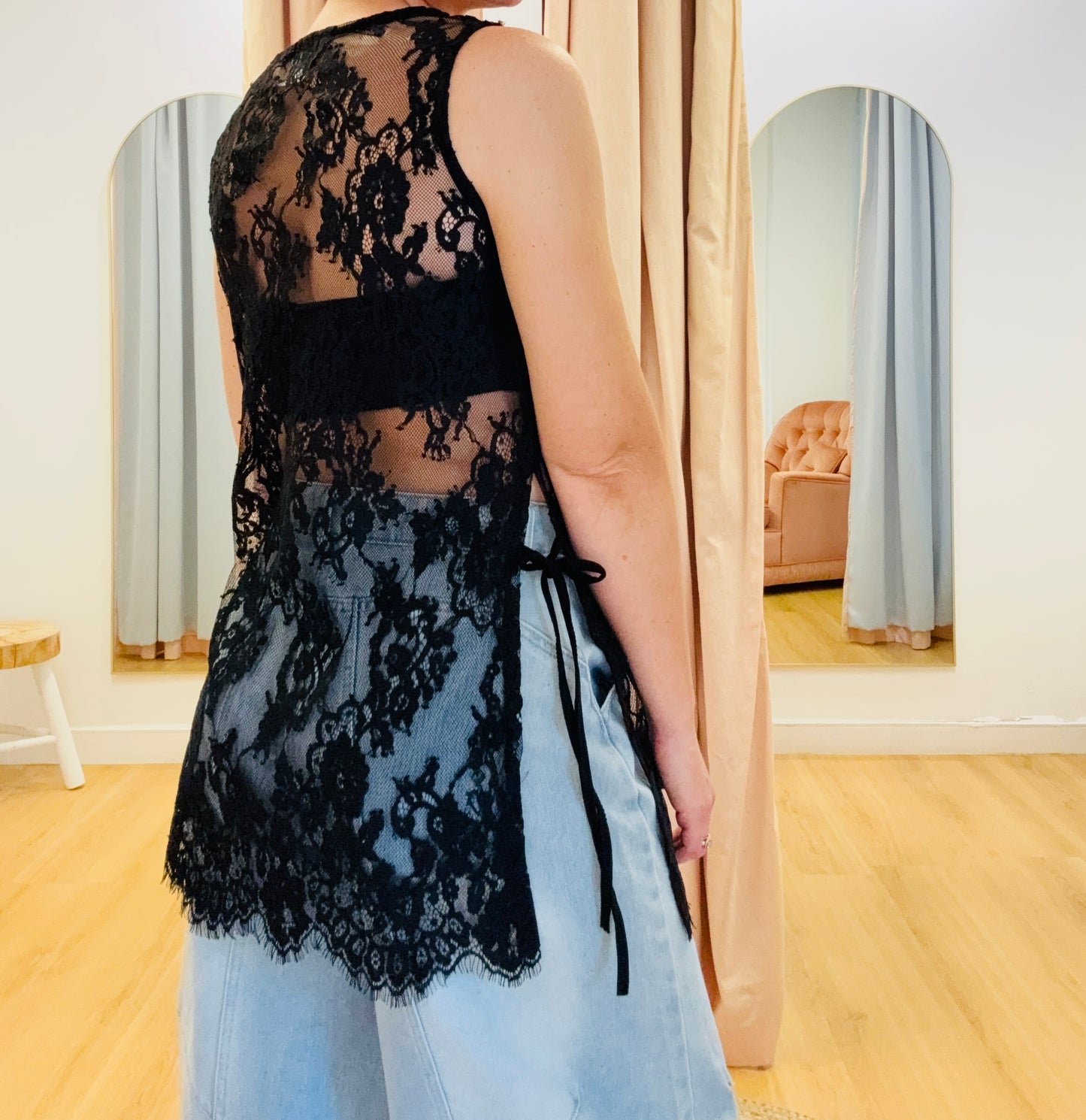 By Frankie/ Cartel Lace Top- Black