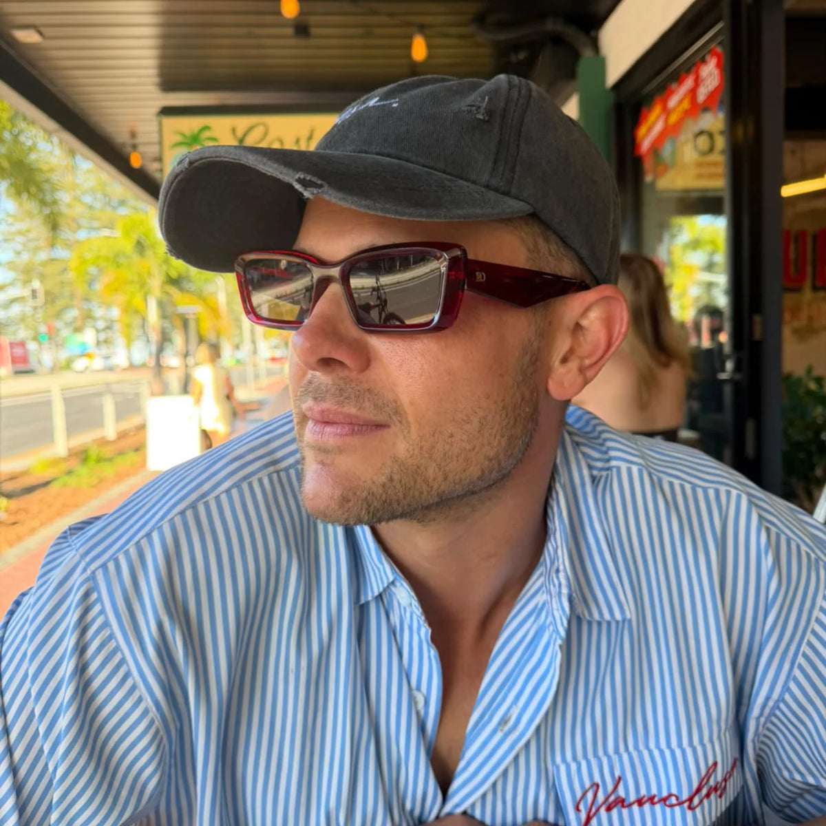 180EYEWEAR- 'ZAII II' FT. TRANSPARENT CHERRY W. BLACK LENS