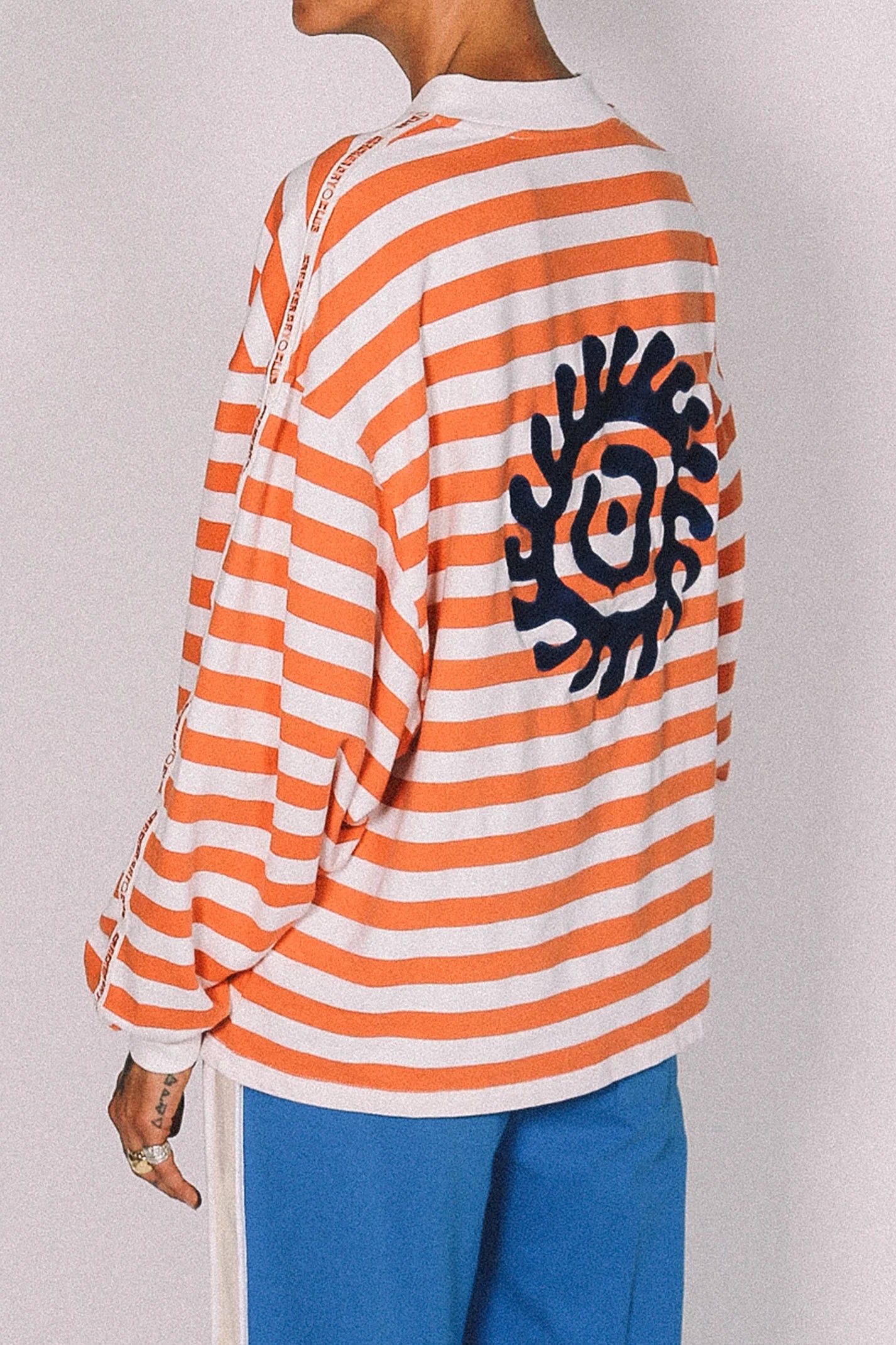 Cracker Day Club- NAUTICAL LONG SLEEVE TEE - TANGERINE